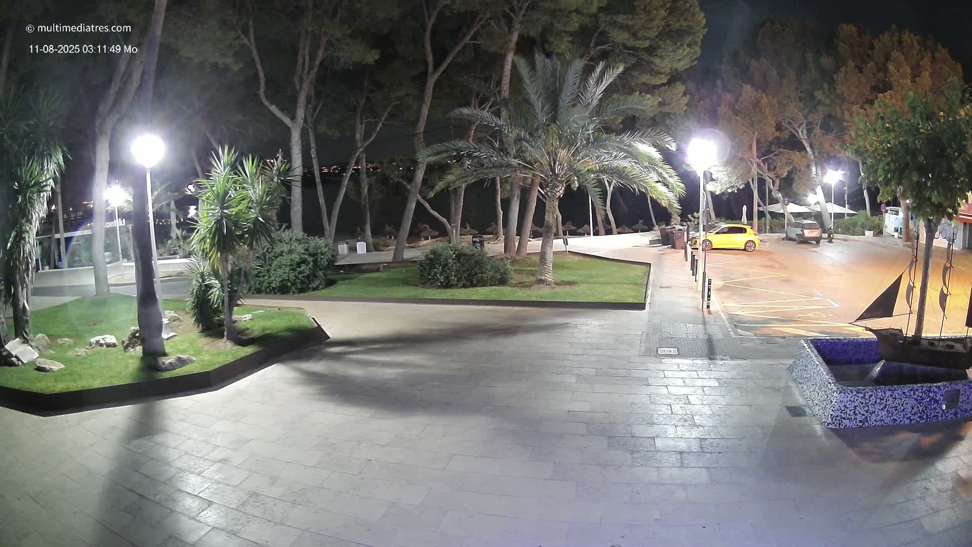 Peguera, Platja Gran de Tora Beach  Playa 5 Live Cam - Sierra de Tramontana, Mallorca, Islas Baleares (Balearic Islands), Spain