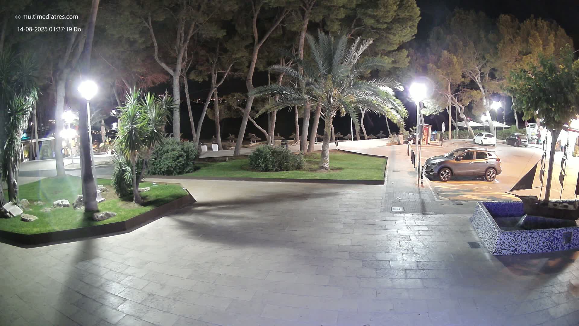 Peguera, Platja Gran de Tora Beach  Playa 5 Live Cam - Sierra de Tramontana, Mallorca, Islas Baleares (Balearic Islands), Spain