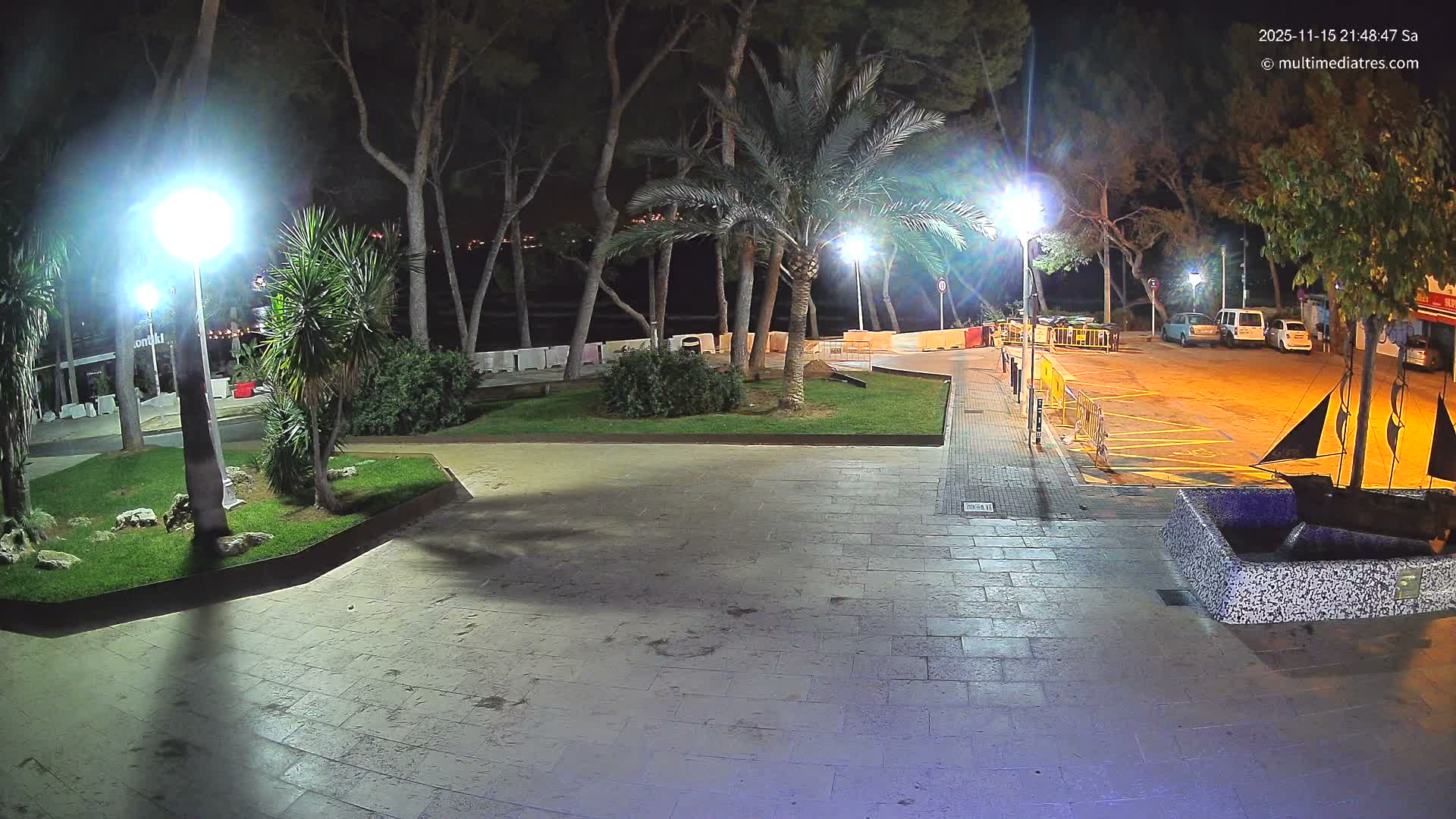 Peguera, Platja Gran de Tora Beach  Playa 5 Live Cam - Sierra de Tramontana, Mallorca, Islas Baleares (Balearic Islands), Spain