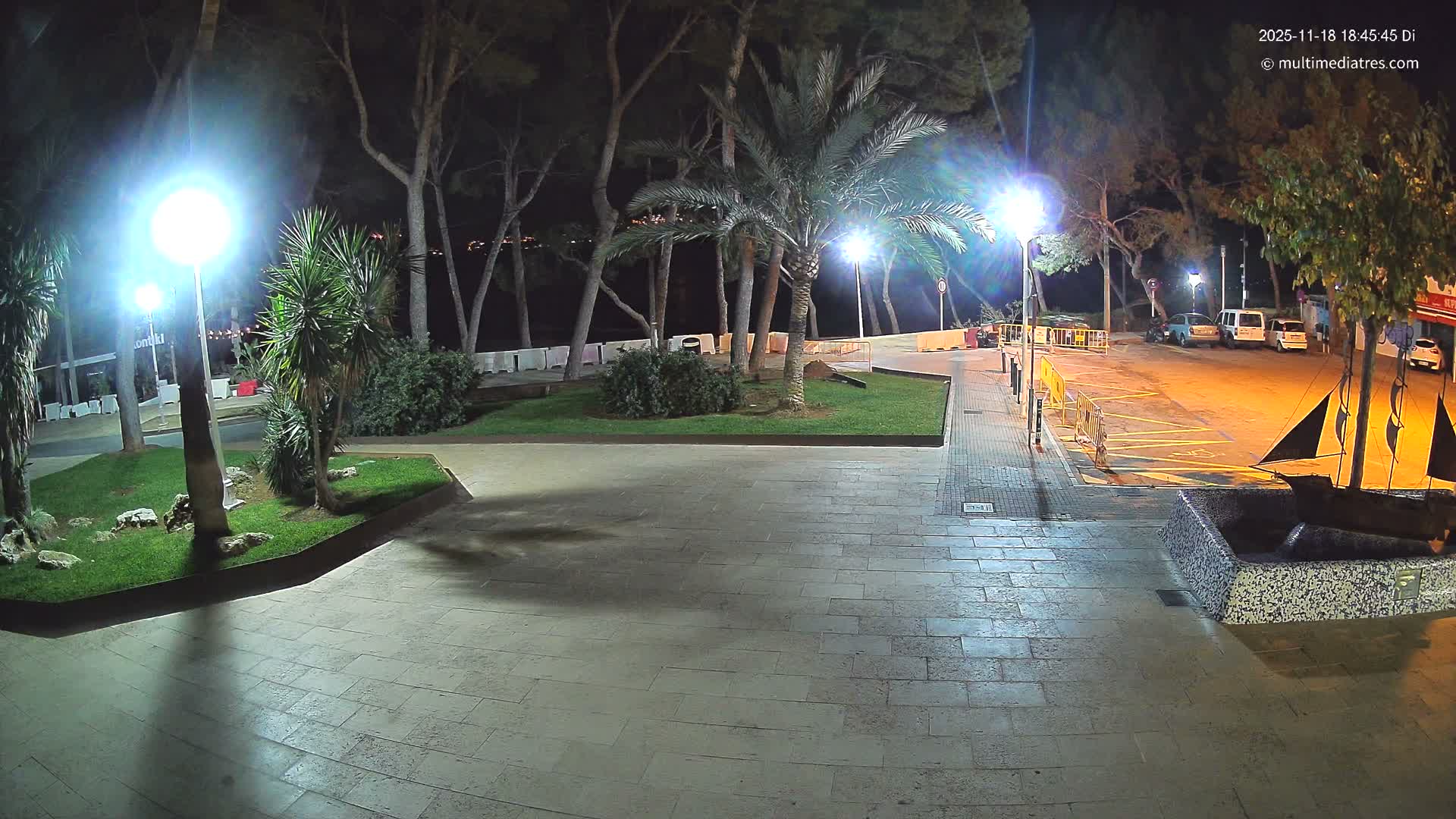 Peguera, Platja Gran de Tora Beach  Playa 5 Live Cam - Sierra de Tramontana, Mallorca, Islas Baleares (Balearic Islands), Spain