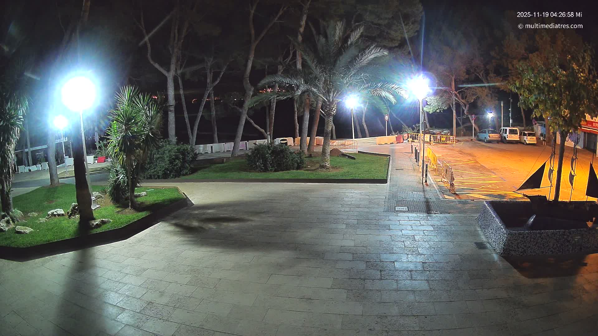 Peguera, Platja Gran de Tora Beach  Playa 5 Live Cam - Sierra de Tramontana, Mallorca, Islas Baleares (Balearic Islands), Spain