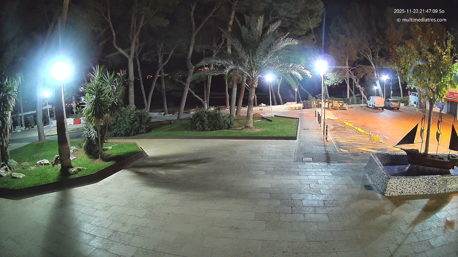 Peguera, Platja Gran de Tora Beach  Playa 5 Live Cam - Sierra de Tramontana, Mallorca, Islas Baleares (Balearic Islands), Spain