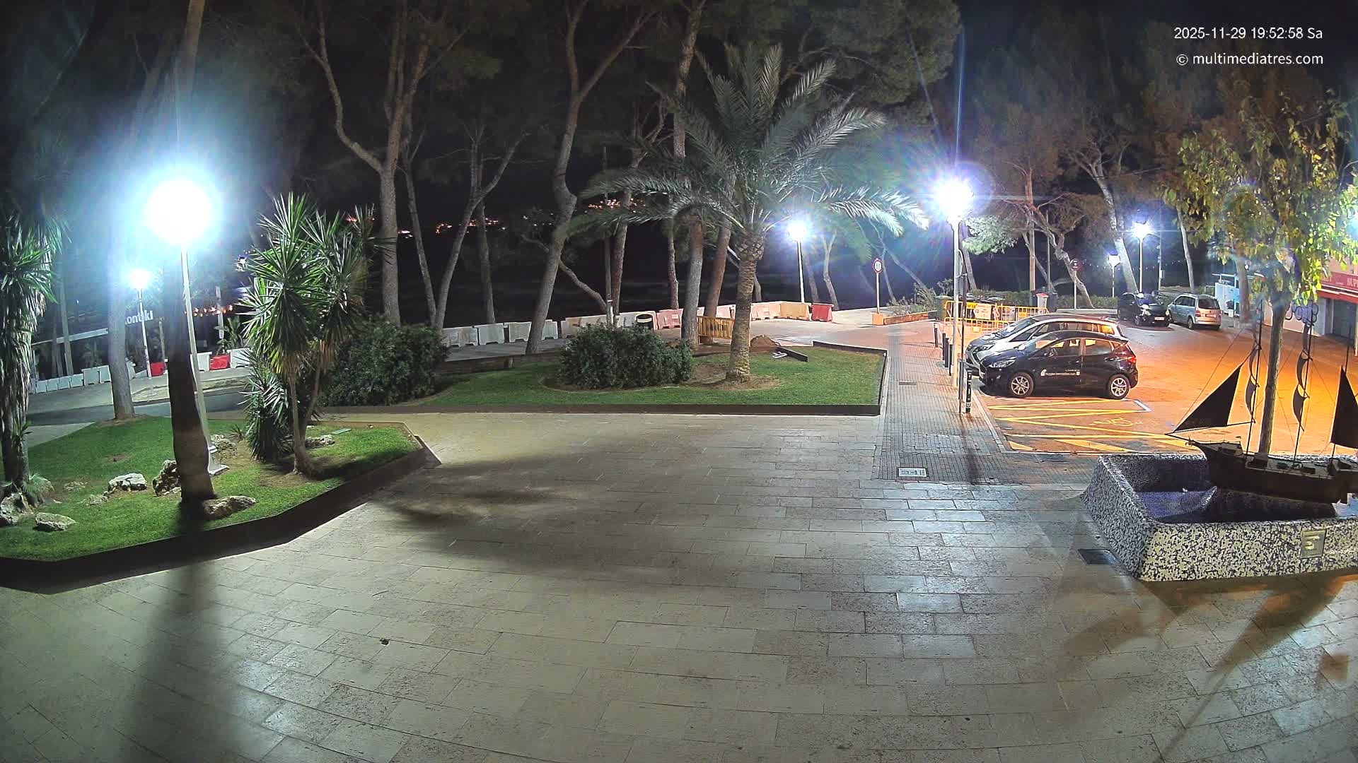 Peguera, Platja Gran de Tora Beach  Playa 5 Live Cam - Sierra de Tramontana, Mallorca, Islas Baleares (Balearic Islands), Spain