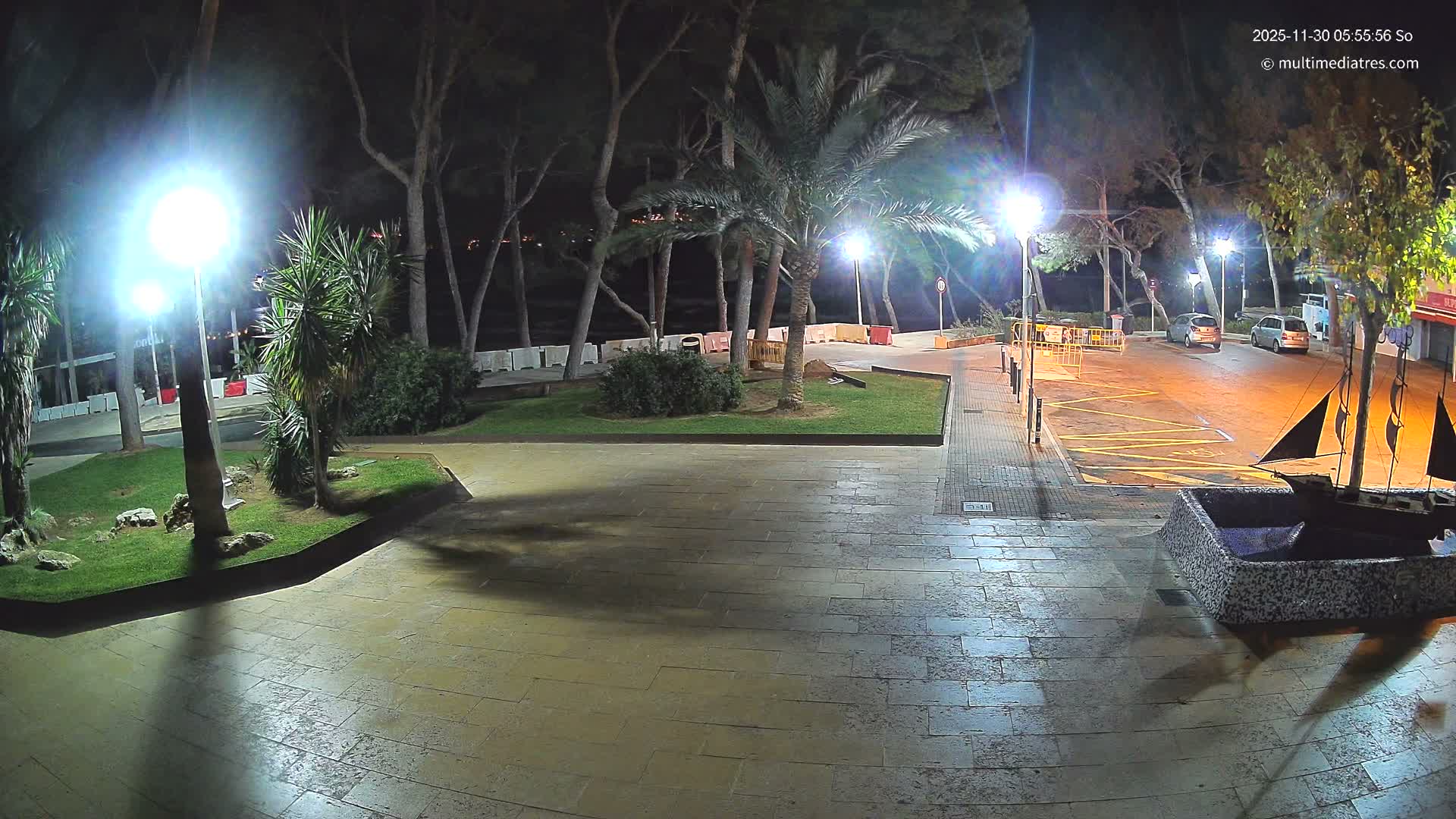 Peguera, Platja Gran de Tora Beach  Playa 5 Live Cam - Sierra de Tramontana, Mallorca, Islas Baleares (Balearic Islands), Spain