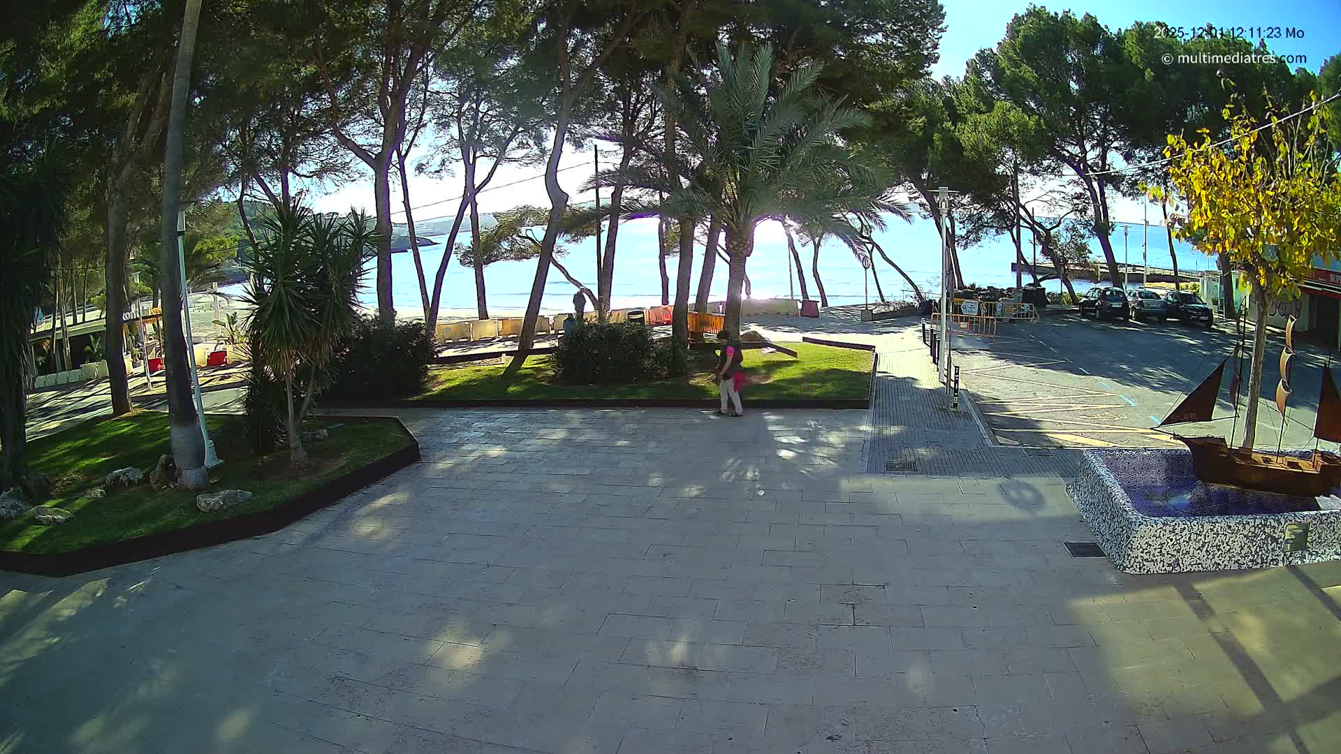 Peguera, Platja Gran de Tora Beach  Playa 5 Live Cam - Sierra de Tramontana, Mallorca, Islas Baleares (Balearic Islands), Spain