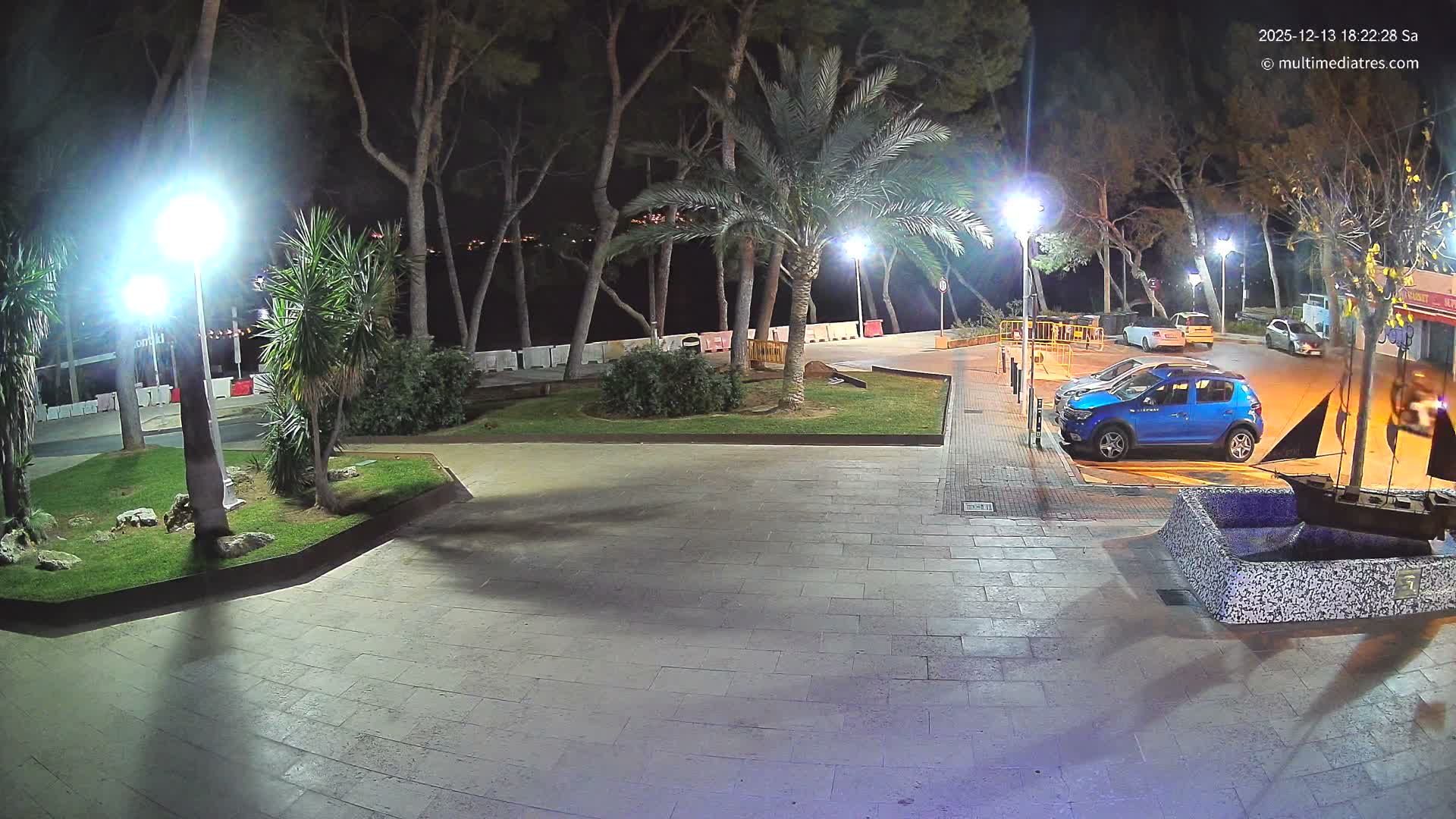 Peguera, Platja Gran de Tora Beach  Playa 5 Live Cam - Sierra de Tramontana, Mallorca, Islas Baleares (Balearic Islands), Spain