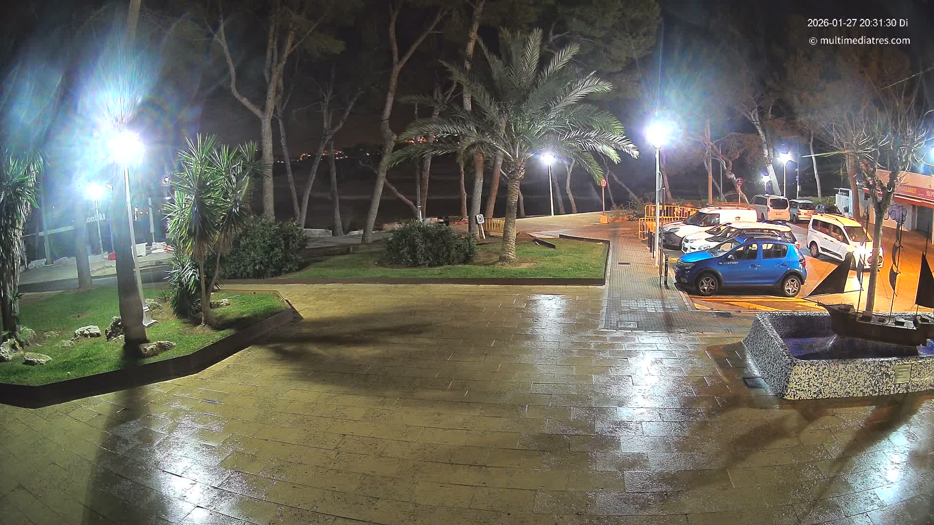 Peguera, Platja Gran de Tora Beach  Playa 5 Live Cam - Sierra de Tramontana, Mallorca, Islas Baleares (Balearic Islands), Spain