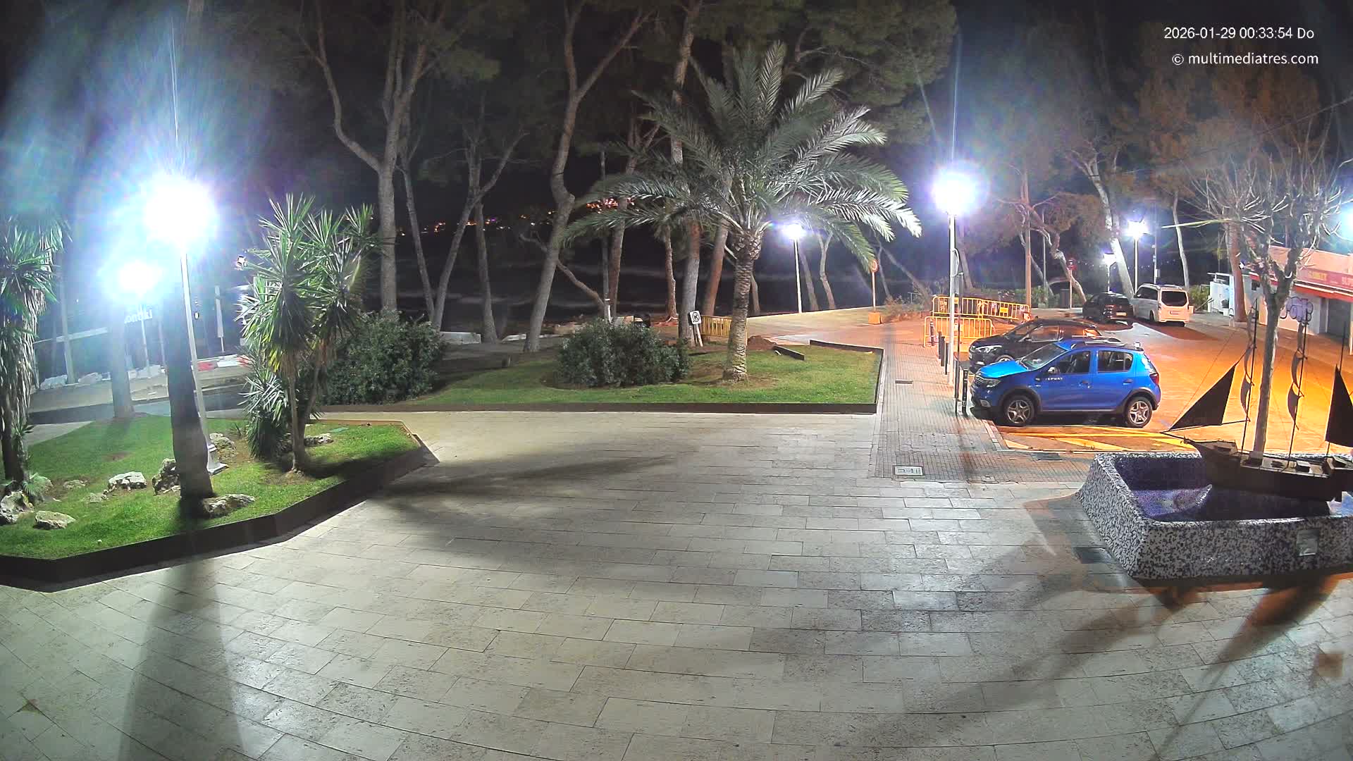 Peguera, Platja Gran de Tora Beach  Playa 5 Live Cam - Sierra de Tramontana, Mallorca, Islas Baleares (Balearic Islands), Spain