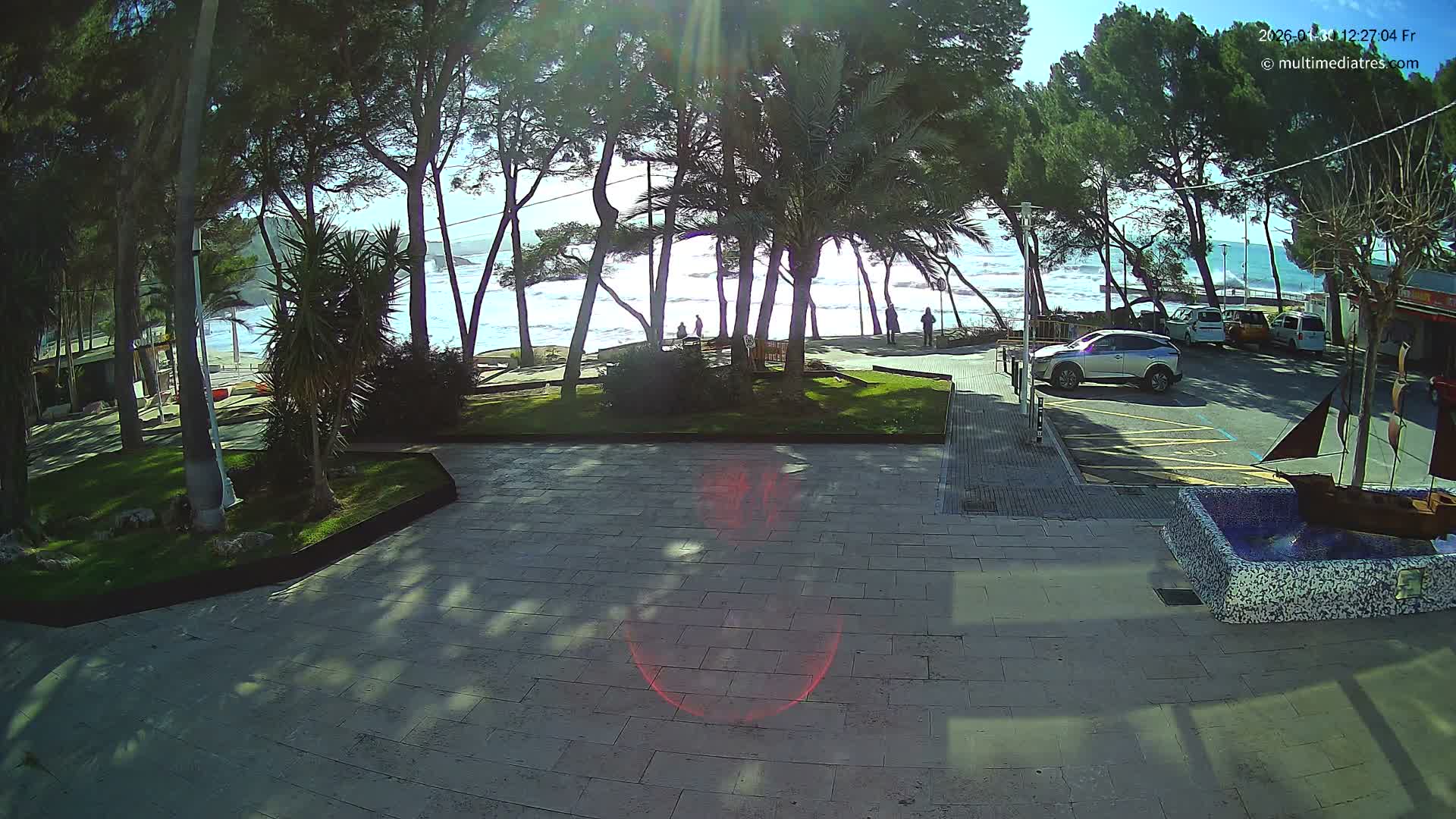 Peguera, Platja Gran de Tora Beach  Playa 5 Live Cam - Sierra de Tramontana, Mallorca, Islas Baleares (Balearic Islands), Spain