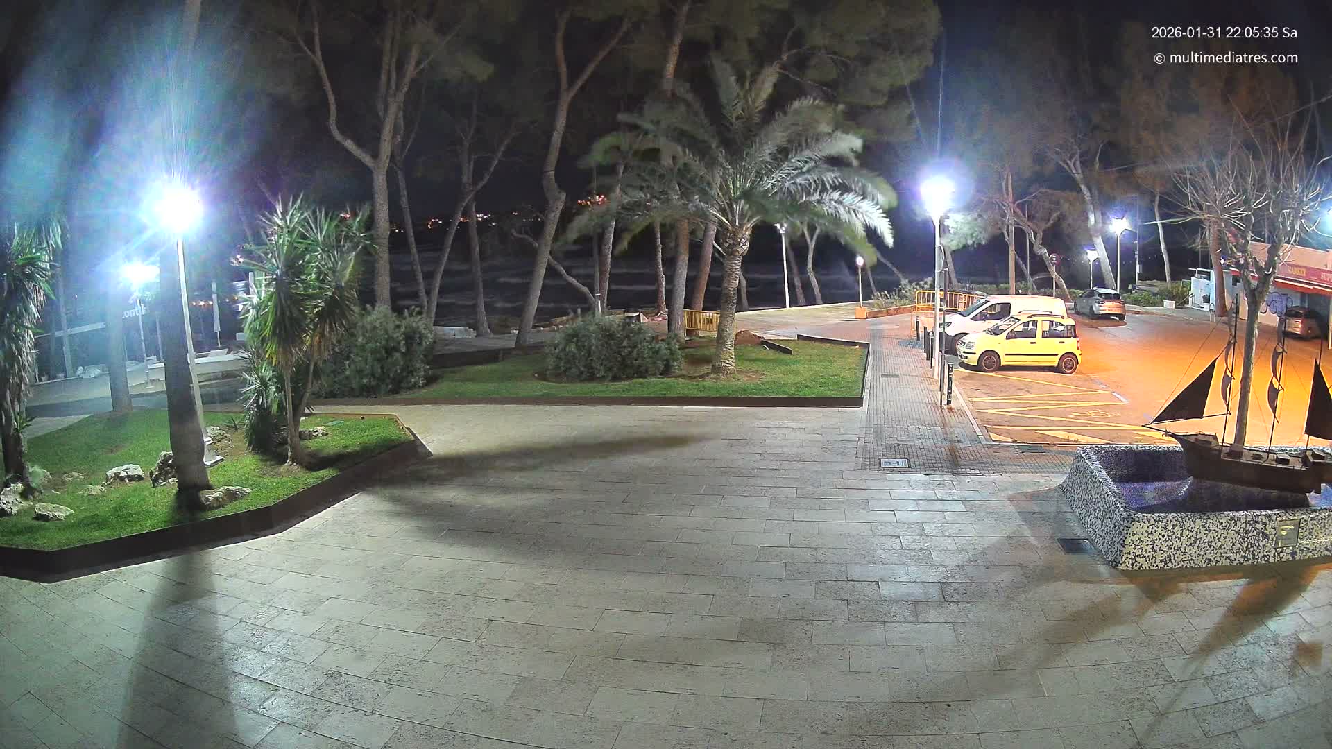 Peguera, Platja Gran de Tora Beach  Playa 5 Live Cam - Sierra de Tramontana, Mallorca, Islas Baleares (Balearic Islands), Spain