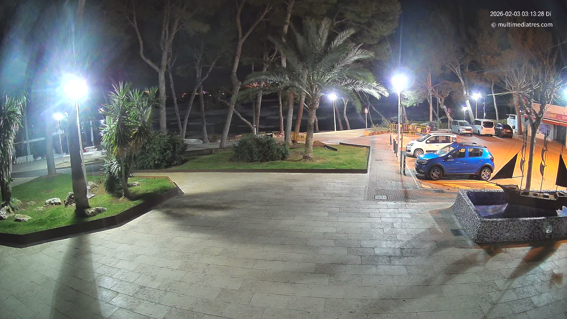Peguera, Platja Gran de Tora Beach  Playa 5 Live Cam - Sierra de Tramontana, Mallorca, Islas Baleares (Balearic Islands), Spain