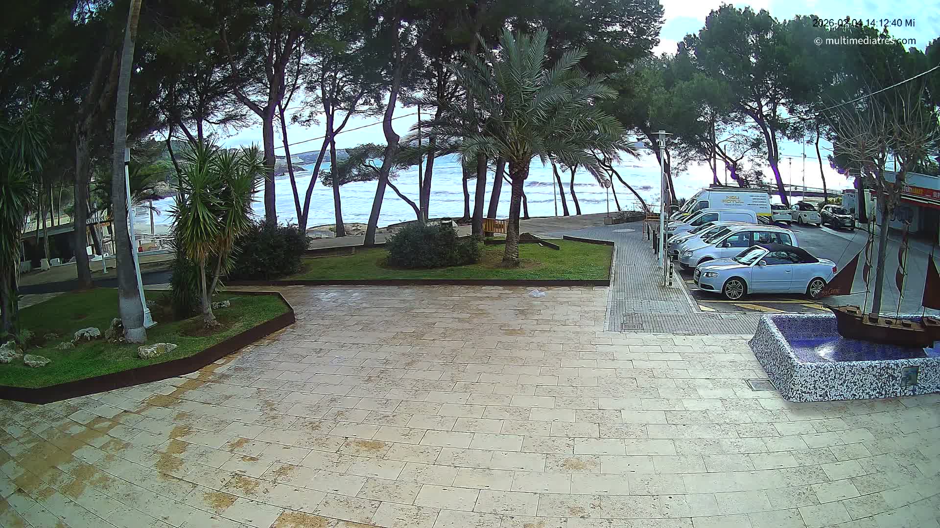 Peguera, Platja Gran de Tora Beach  Playa 5 Live Cam - Sierra de Tramontana, Mallorca, Islas Baleares (Balearic Islands), Spain