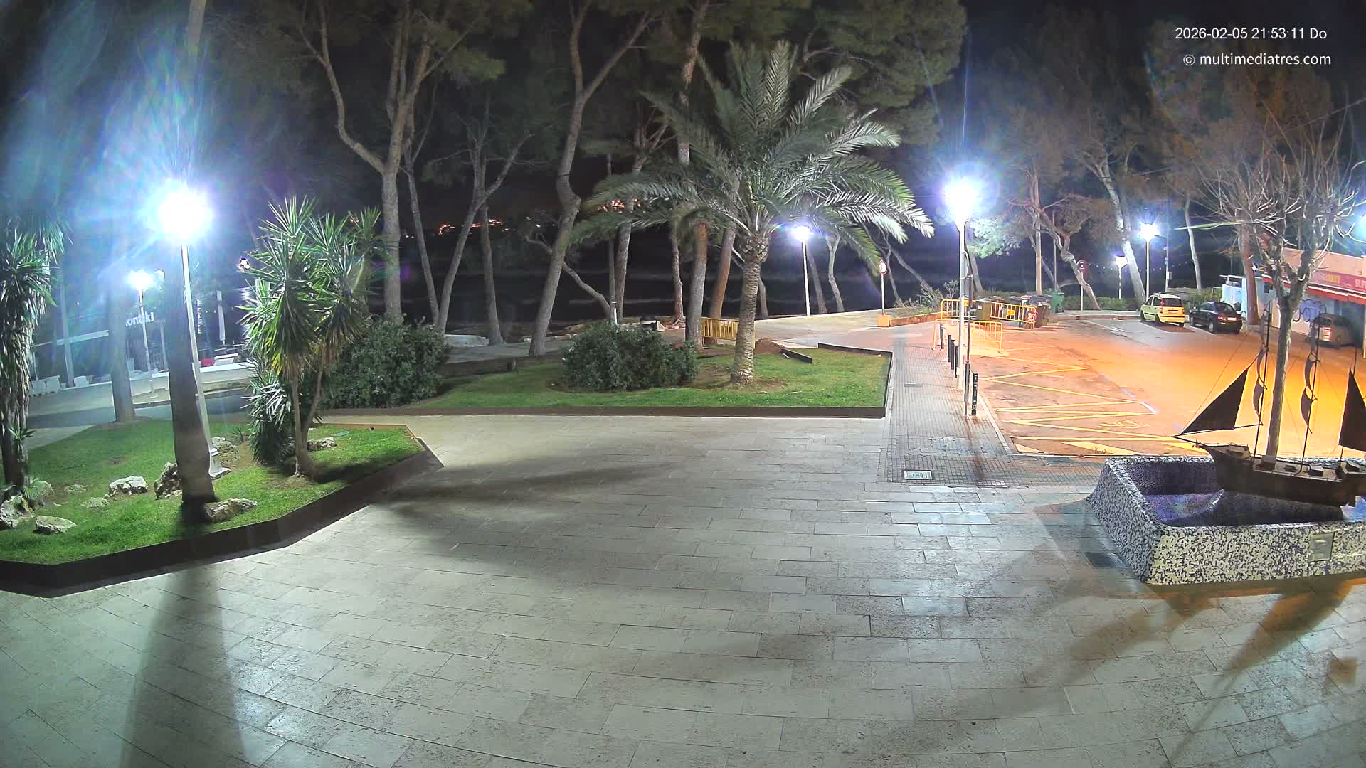 Peguera, Platja Gran de Tora Beach  Playa 5 Live Cam - Sierra de Tramontana, Mallorca, Islas Baleares (Balearic Islands), Spain