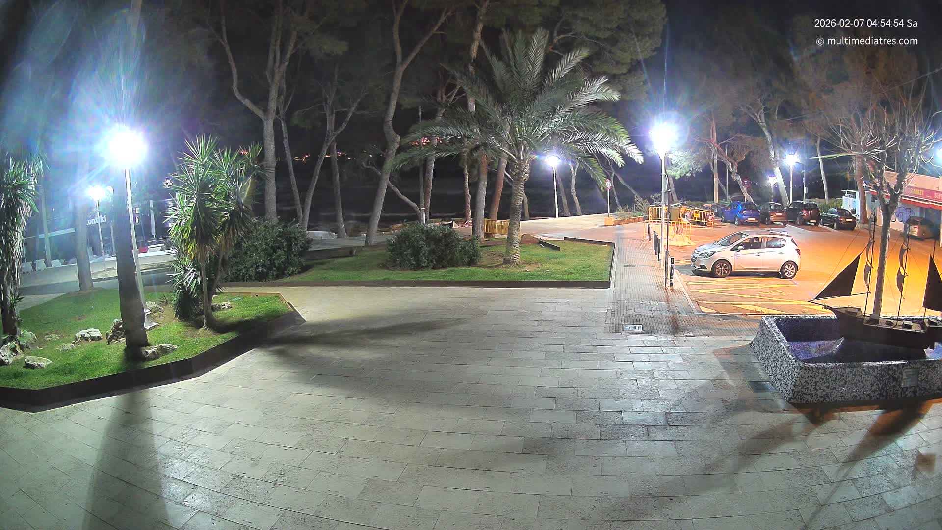 Peguera, Platja Gran de Tora Beach  Playa 5 Live Cam - Sierra de Tramontana, Mallorca, Islas Baleares (Balearic Islands), Spain
