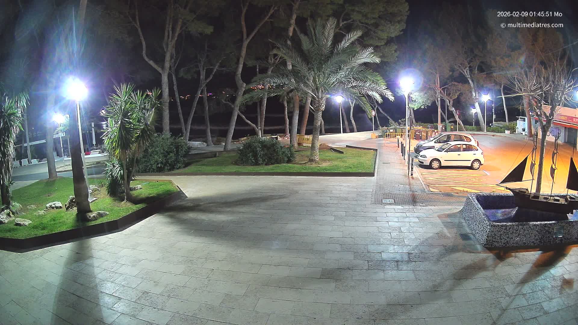 Peguera, Platja Gran de Tora Beach  Playa 5 Live Cam - Sierra de Tramontana, Mallorca, Islas Baleares (Balearic Islands), Spain