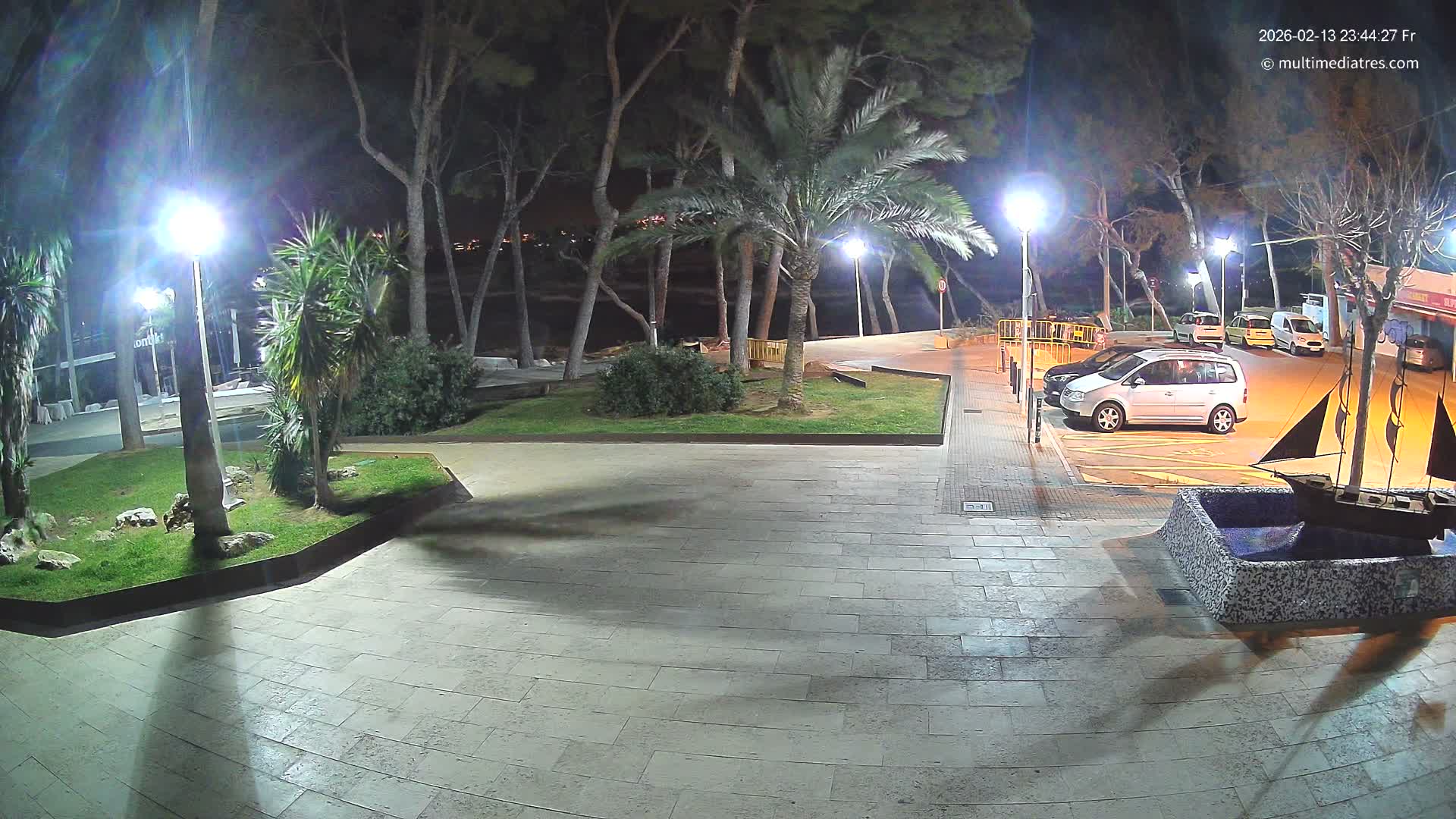 Peguera, Platja Gran de Tora Beach  Playa 5 Live Cam - Sierra de Tramontana, Mallorca, Islas Baleares (Balearic Islands), Spain