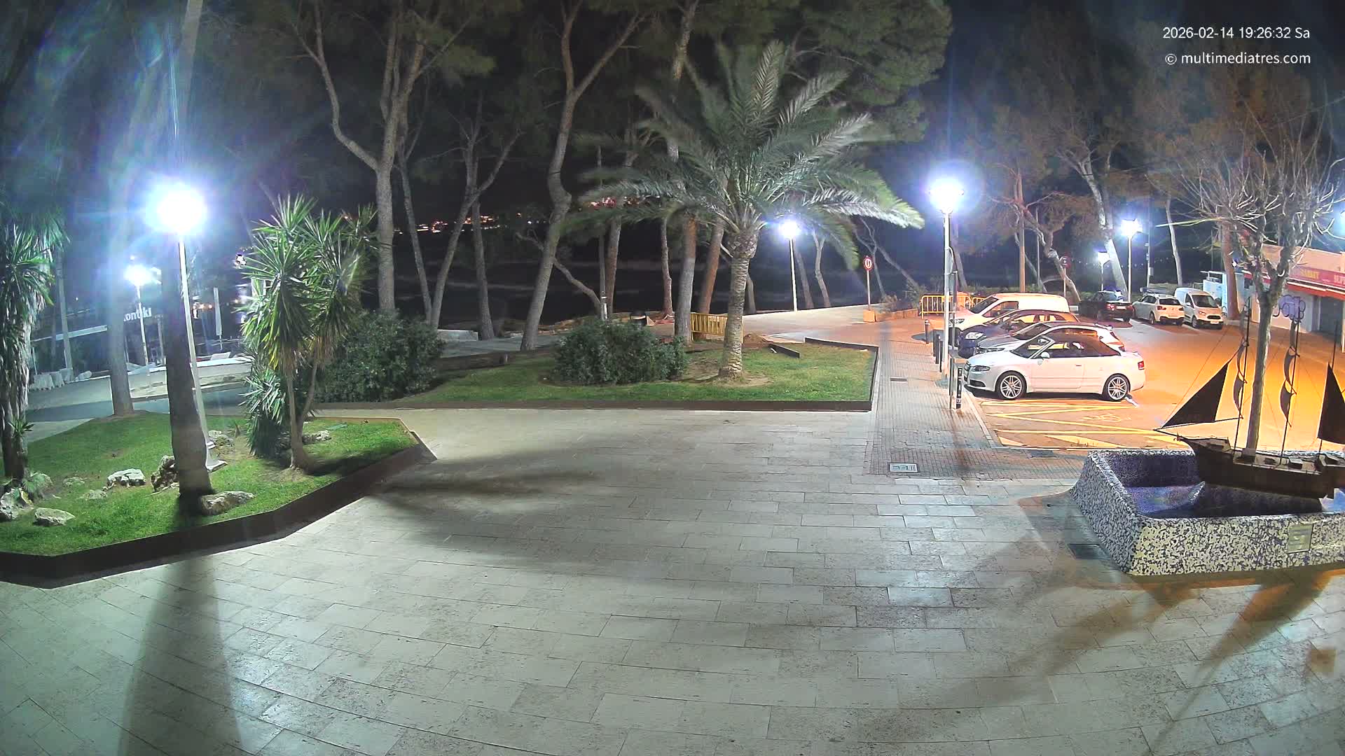 Peguera, Platja Gran de Tora Beach  Playa 5 Live Cam - Sierra de Tramontana, Mallorca, Islas Baleares (Balearic Islands), Spain