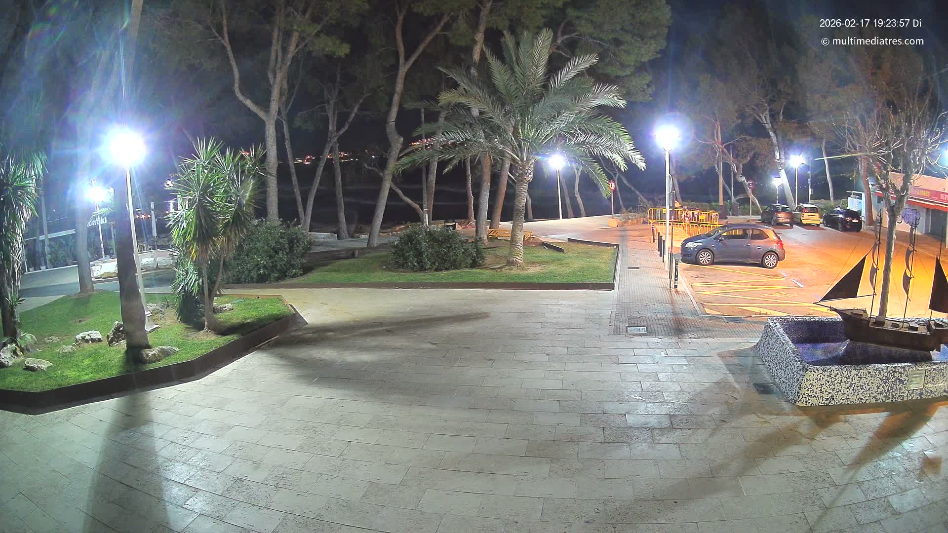 Peguera, Platja Gran de Tora Beach  Playa 5 Live Cam - Sierra de Tramontana, Mallorca, Islas Baleares (Balearic Islands), Spain