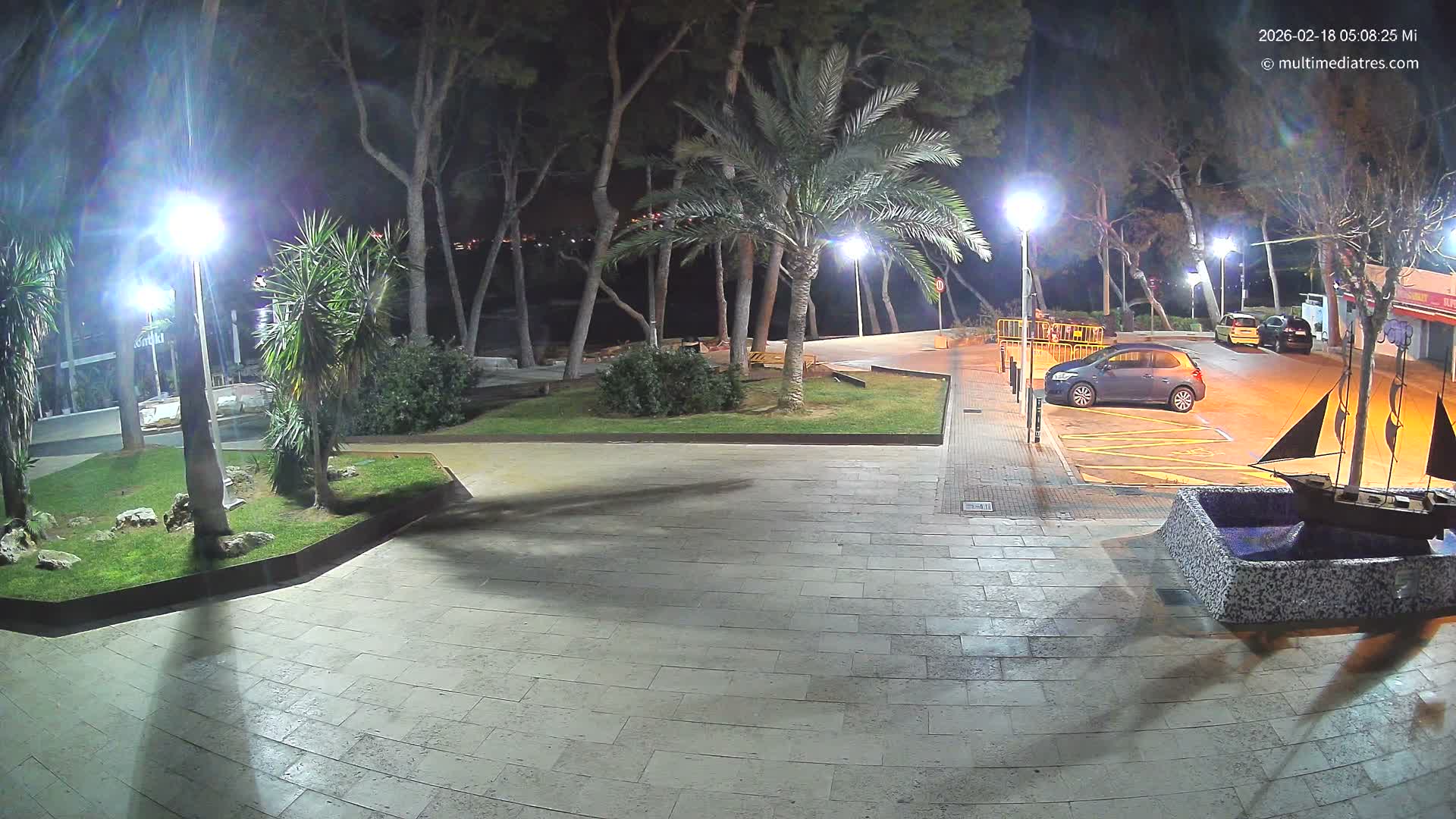 Peguera, Platja Gran de Tora Beach  Playa 5 Live Cam - Sierra de Tramontana, Mallorca, Islas Baleares (Balearic Islands), Spain