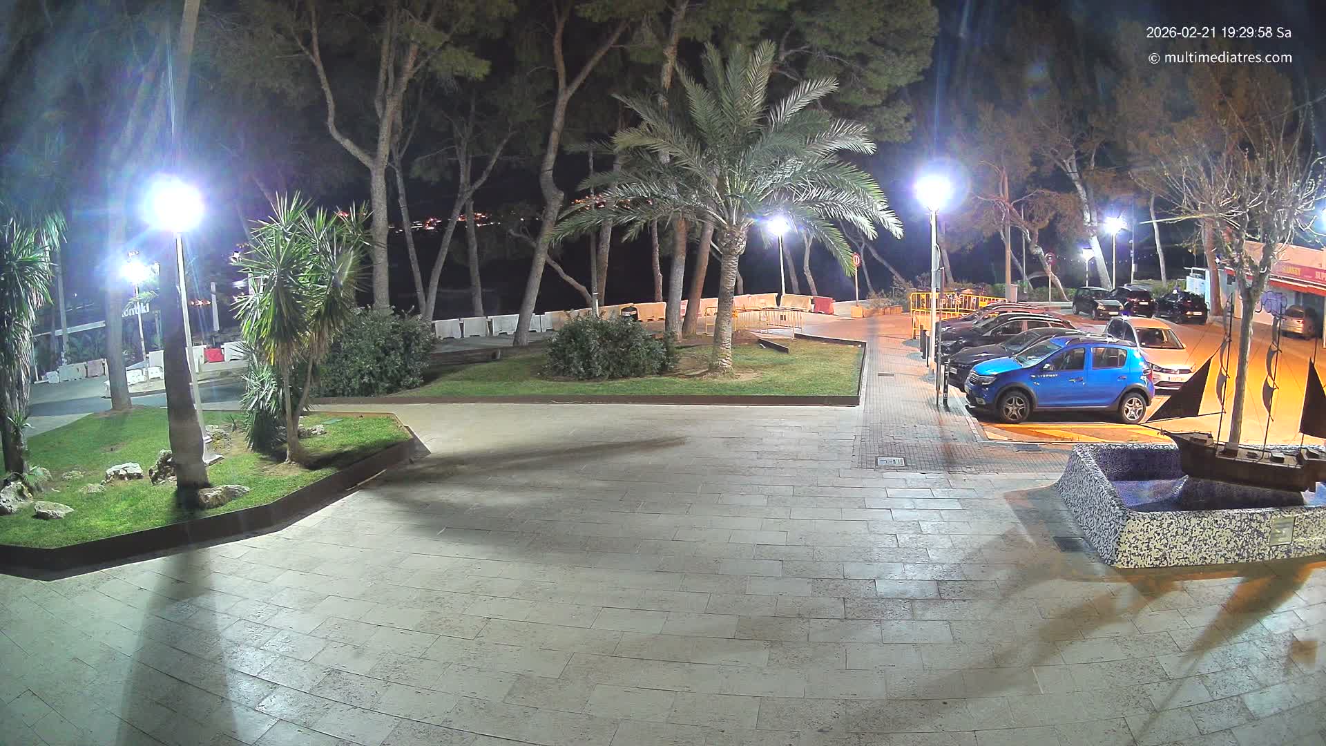 Peguera, Platja Gran de Tora Beach  Playa 5 Live Cam - Sierra de Tramontana, Mallorca, Islas Baleares (Balearic Islands), Spain