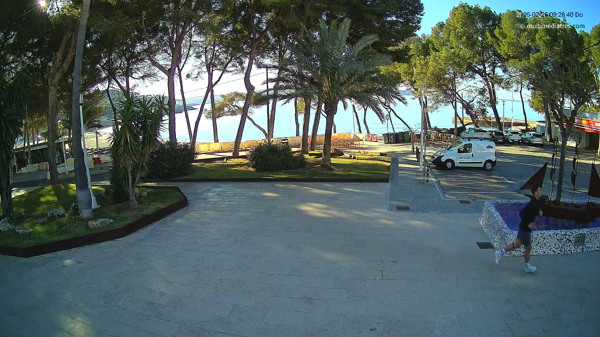 Peguera, Platja Gran de Tora Beach  Playa 5 Live Cam - Sierra de Tramontana, Mallorca, Islas Baleares (Balearic Islands), Spain