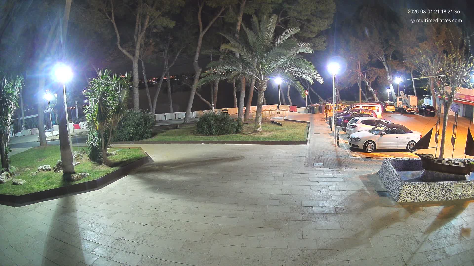 Peguera, Platja Gran de Tora Beach  Playa 5 Live Cam - Sierra de Tramontana, Mallorca, Islas Baleares (Balearic Islands), Spain