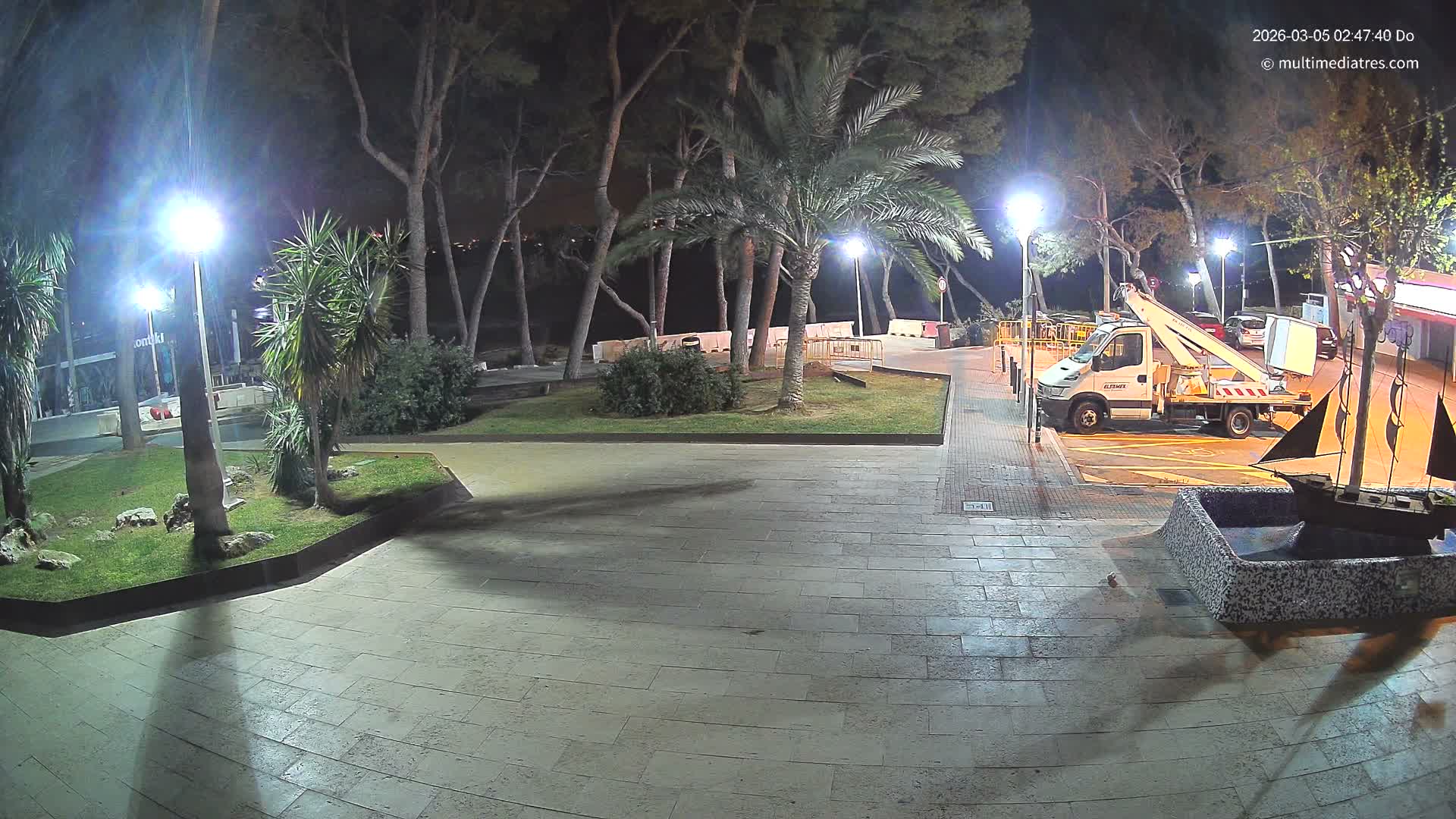 Peguera, Platja Gran de Tora Beach  Playa 5 Live Cam - Sierra de Tramontana, Mallorca, Islas Baleares (Balearic Islands), Spain