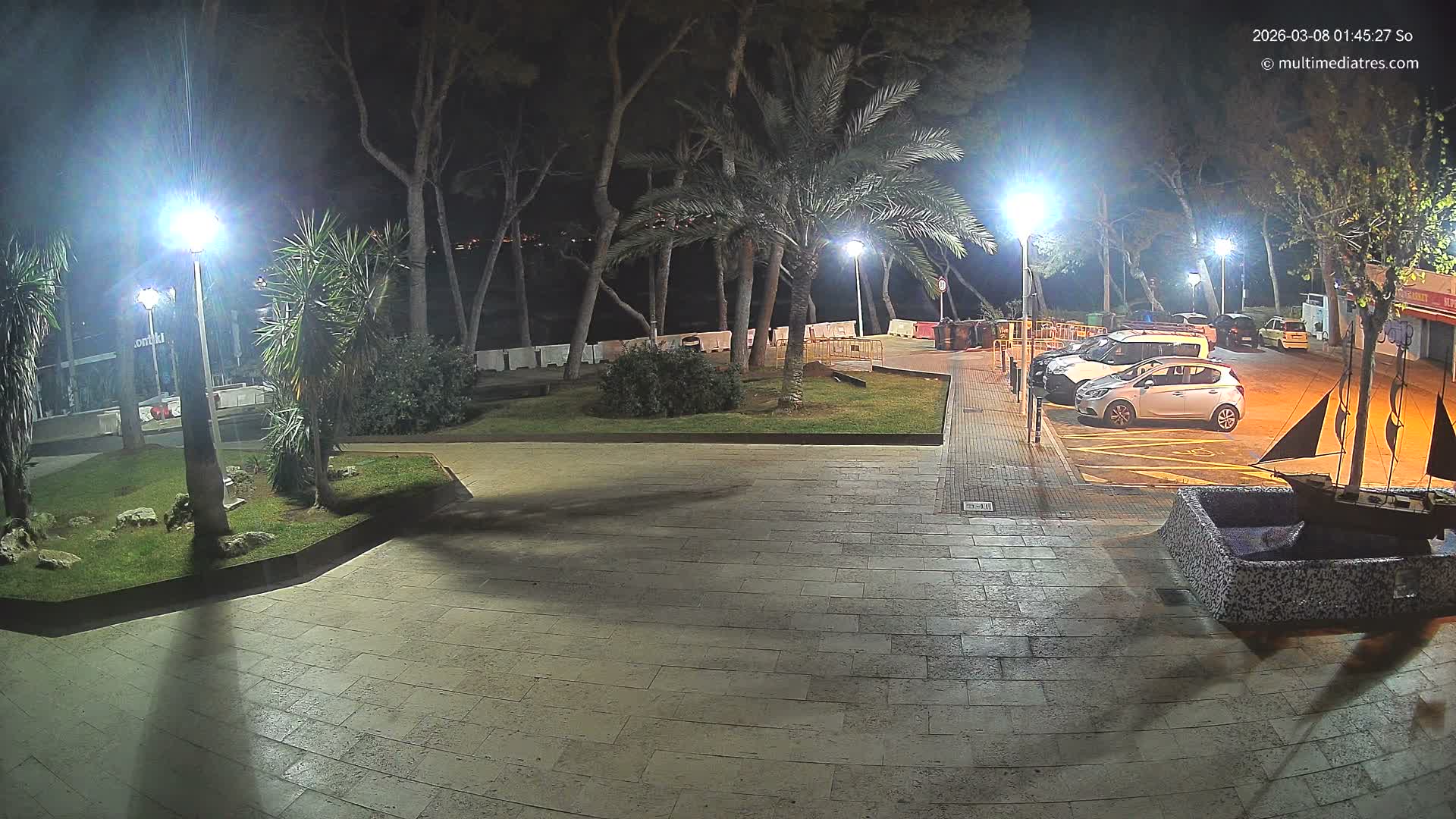 Peguera, Platja Gran de Tora Beach  Playa 5 Live Cam - Sierra de Tramontana, Mallorca, Islas Baleares (Balearic Islands), Spain