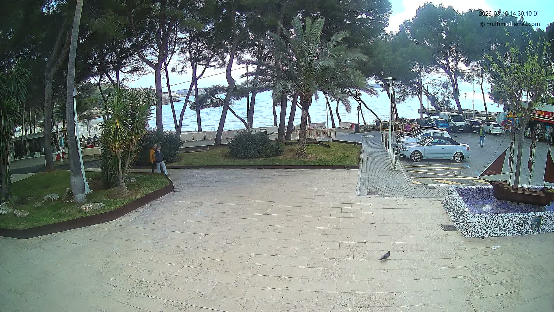 Peguera, Platja Gran de Tora Beach  Playa 5 Live Cam - Sierra de Tramontana, Mallorca, Islas Baleares (Balearic Islands), Spain