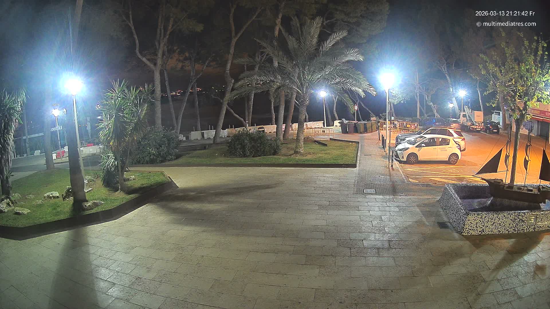 Peguera, Platja Gran de Tora Beach  Playa 5 Live Cam - Sierra de Tramontana, Mallorca, Islas Baleares (Balearic Islands), Spain