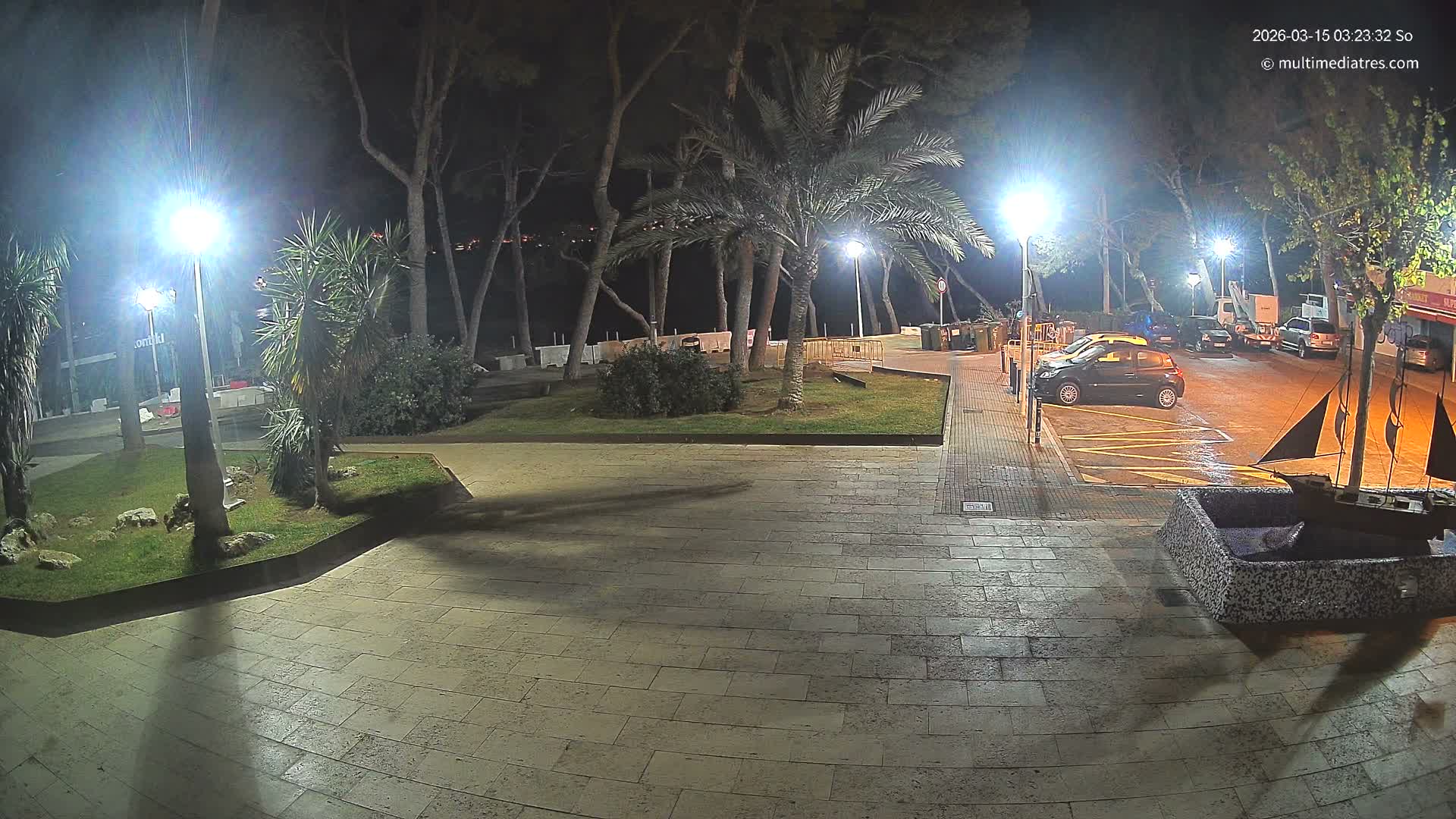 Peguera, Platja Gran de Tora Beach  Playa 5 Live Cam - Sierra de Tramontana, Mallorca, Islas Baleares (Balearic Islands), Spain