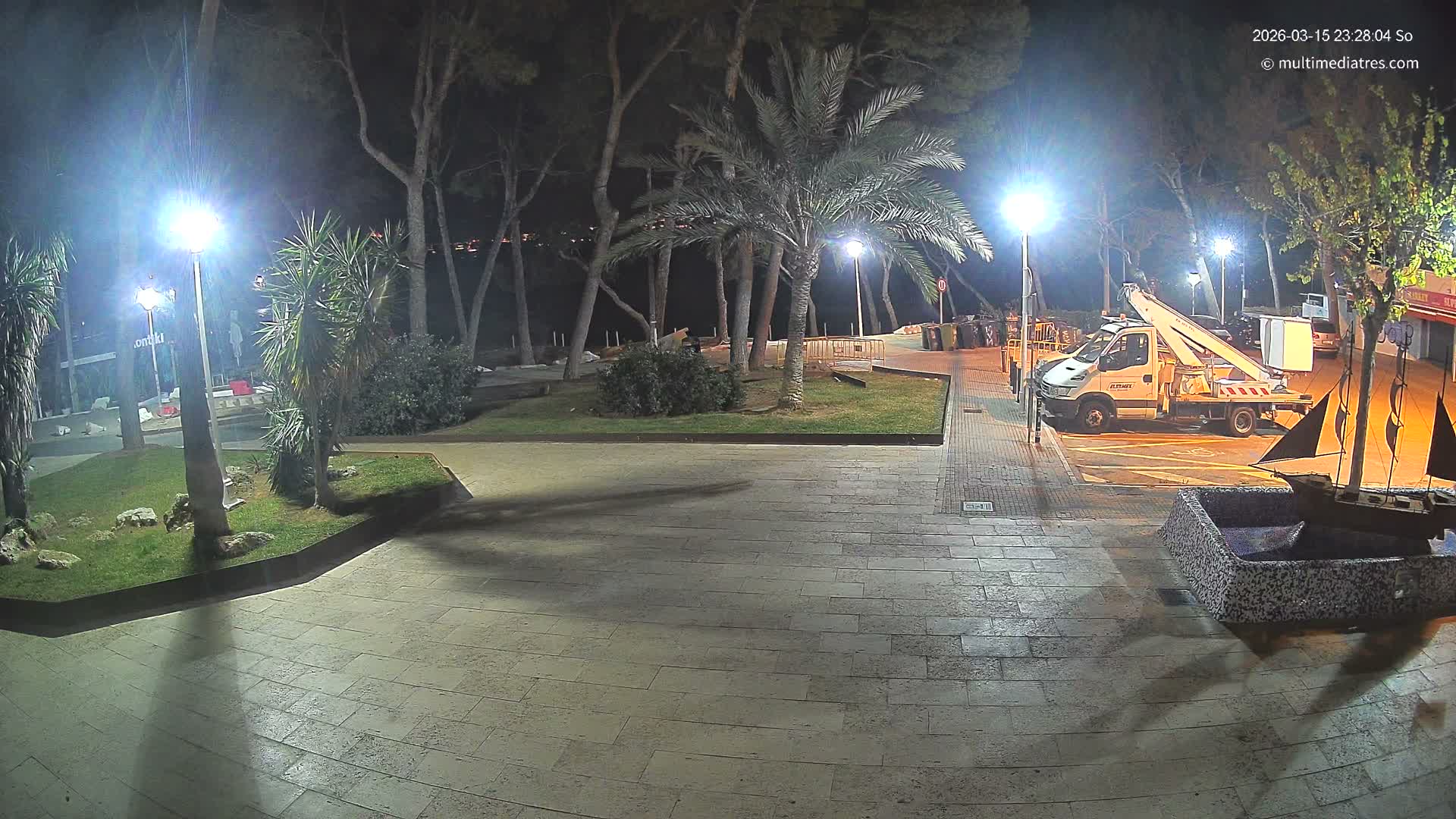 Peguera, Platja Gran de Tora Beach  Playa 5 Live Cam - Sierra de Tramontana, Mallorca, Islas Baleares (Balearic Islands), Spain