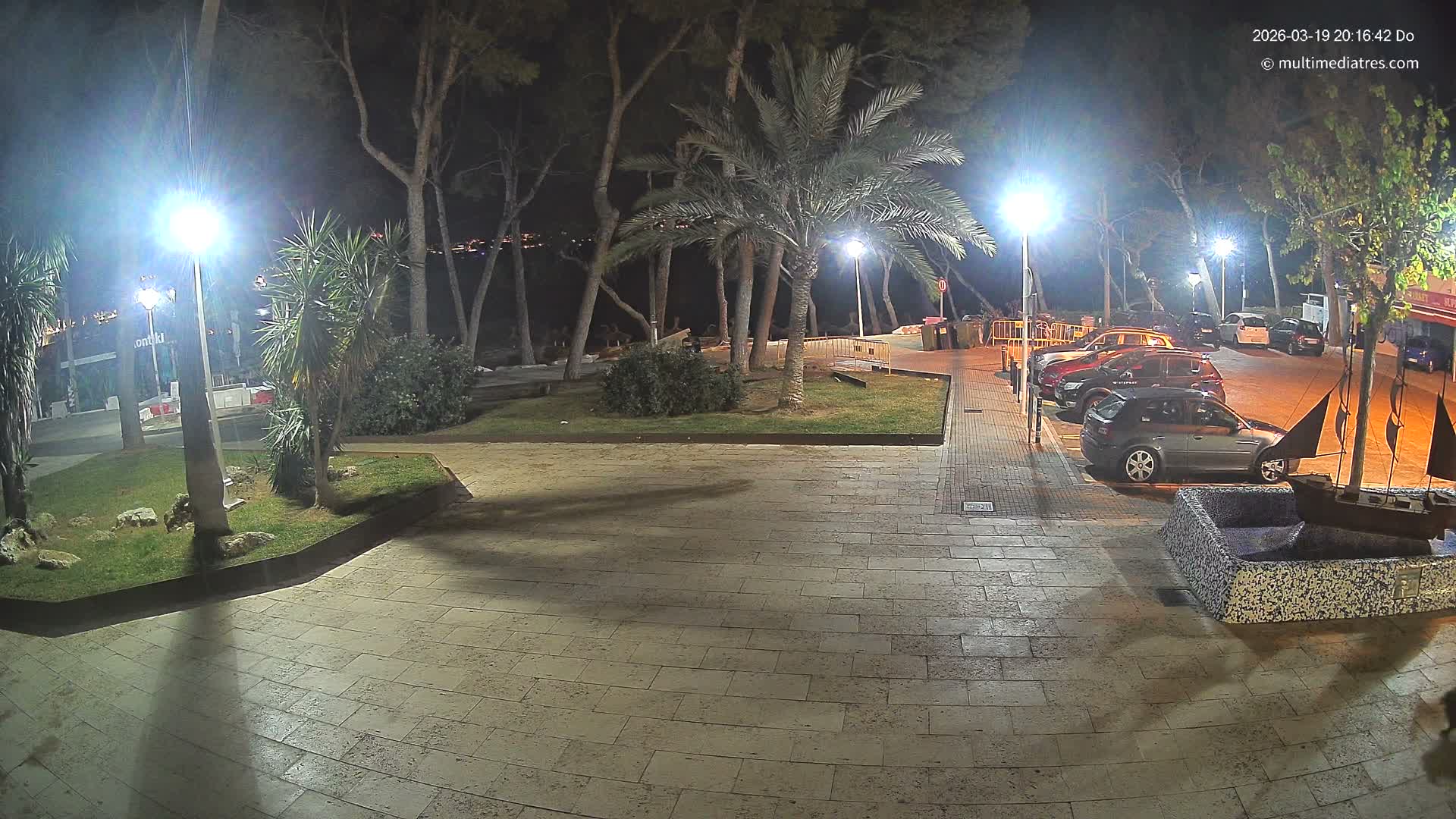 Peguera, Platja Gran de Tora Beach  Playa 5 Live Cam - Sierra de Tramontana, Mallorca, Islas Baleares (Balearic Islands), Spain
