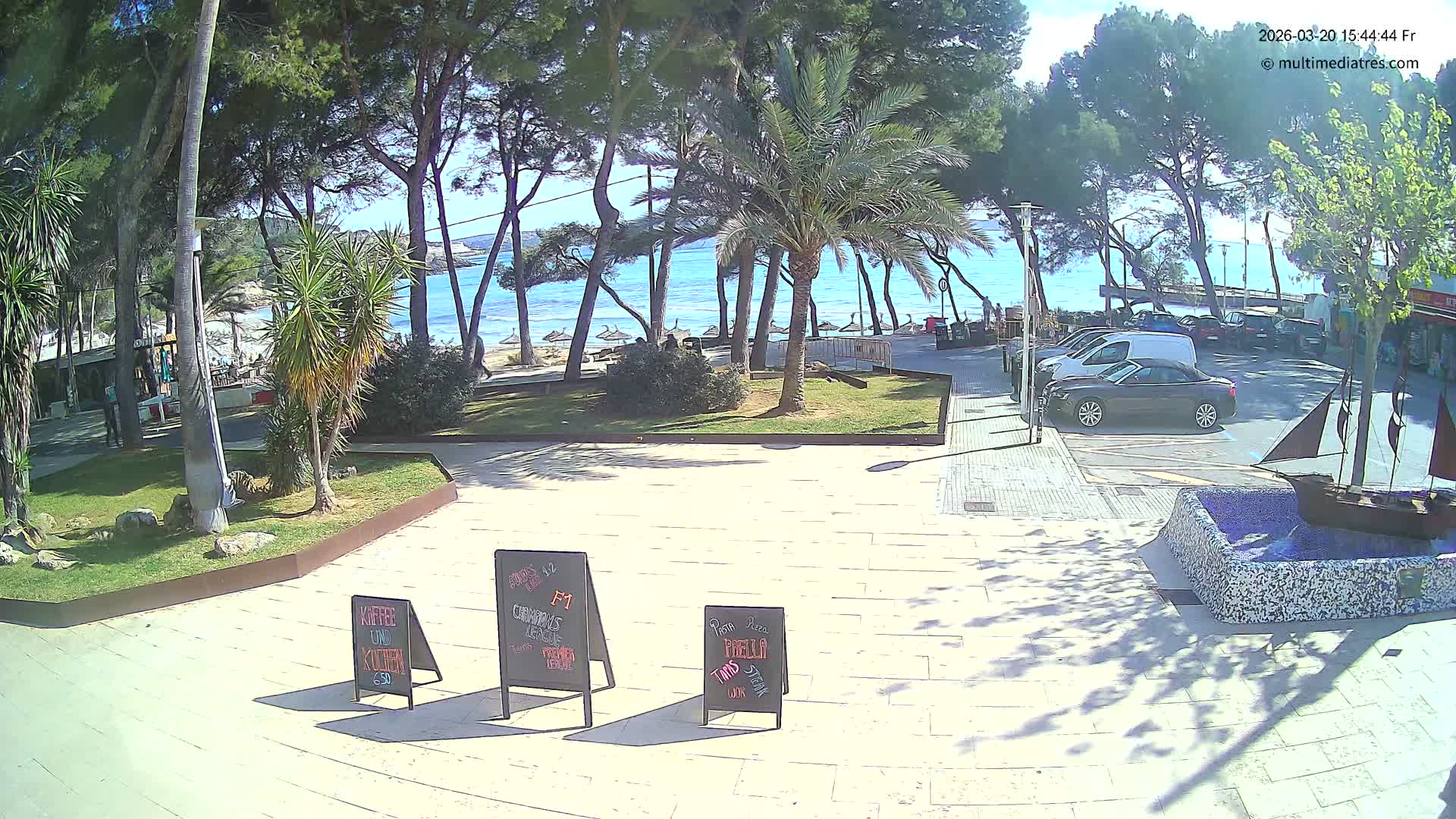 Peguera, Platja Gran de Tora Beach  Playa 5 Live Cam - Sierra de Tramontana, Mallorca, Islas Baleares (Balearic Islands), Spain