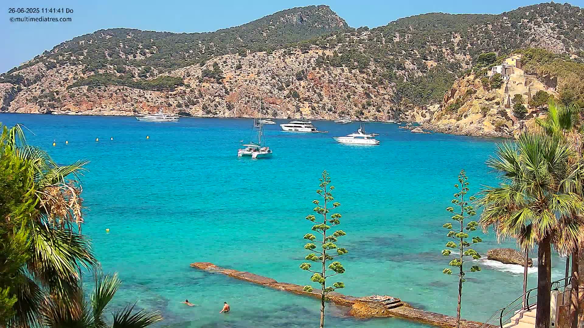 Mallorca Camp de Mar Roca Coast  Live Cam - Sierra de Tramontana, Mallorca, Islas Baleares (Balearic Islands), Spain