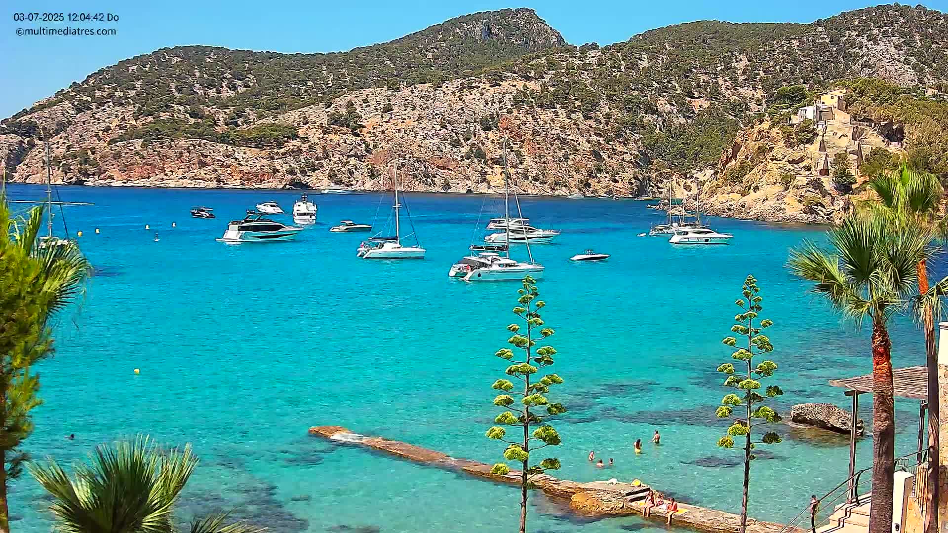 Mallorca Camp de Mar Roca Coast  Live Cam - Sierra de Tramontana, Mallorca, Islas Baleares (Balearic Islands), Spain