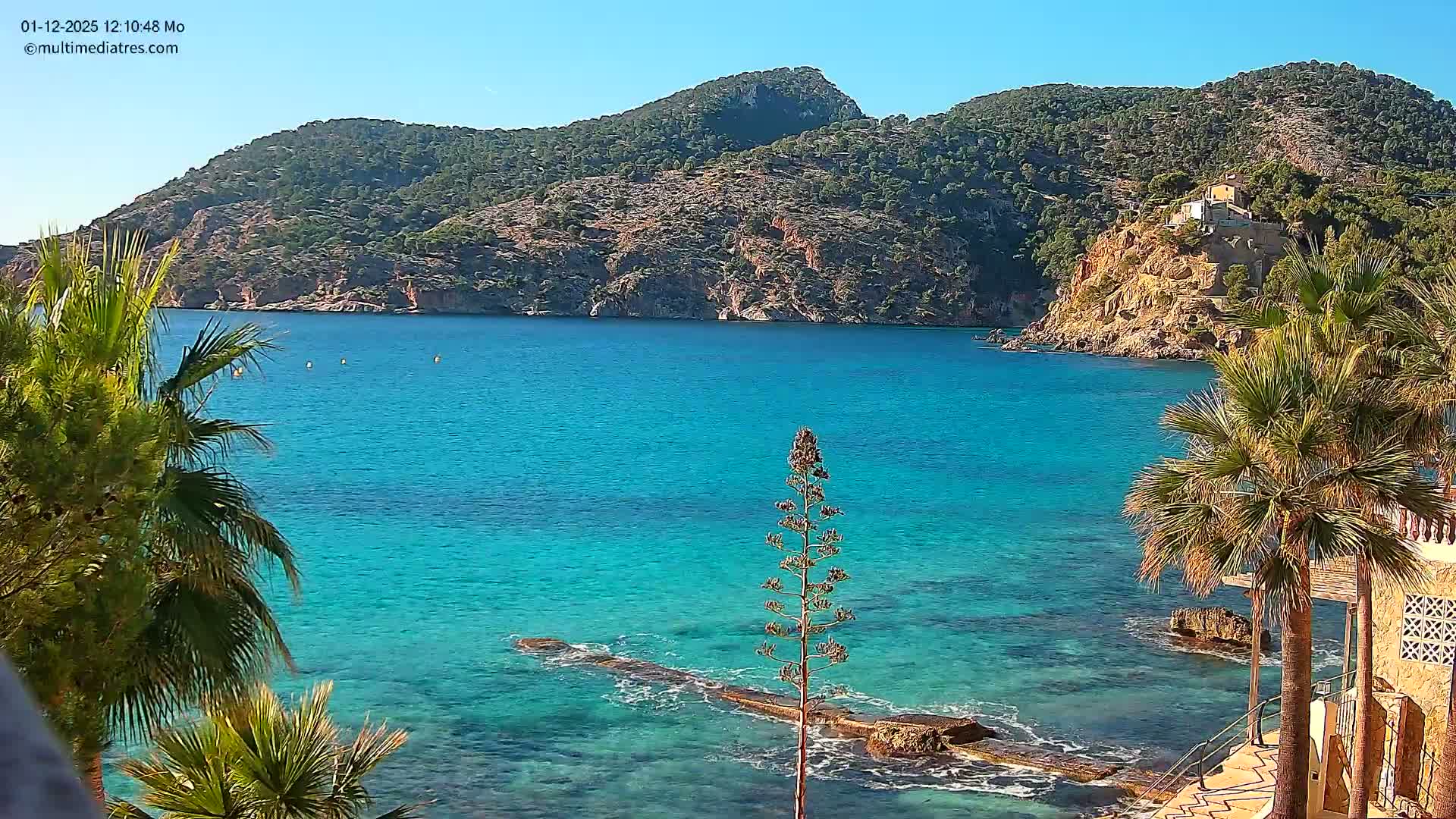 Mallorca Camp de Mar Roca Coast  Live Cam - Sierra de Tramontana, Mallorca, Islas Baleares (Balearic Islands), Spain