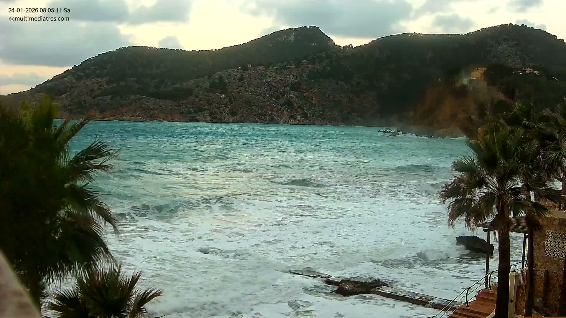 Mallorca, Camp de Mar Roca Coast  Live Cam - Sierra de Tramontana, Mallorca, Islas Baleares (Balearic Islands), Spain