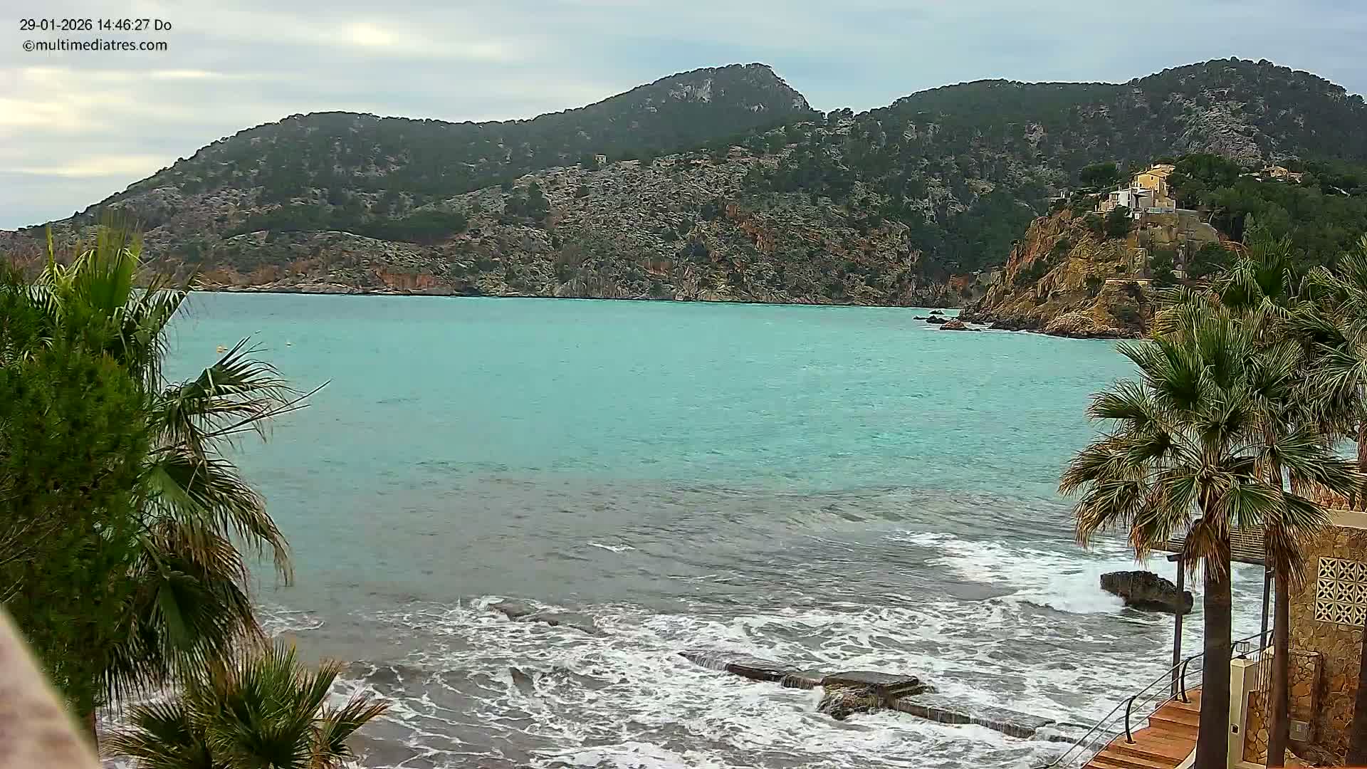 Mallorca, Camp de Mar Roca Coast  Live Cam - Sierra de Tramontana, Mallorca, Islas Baleares (Balearic Islands), Spain