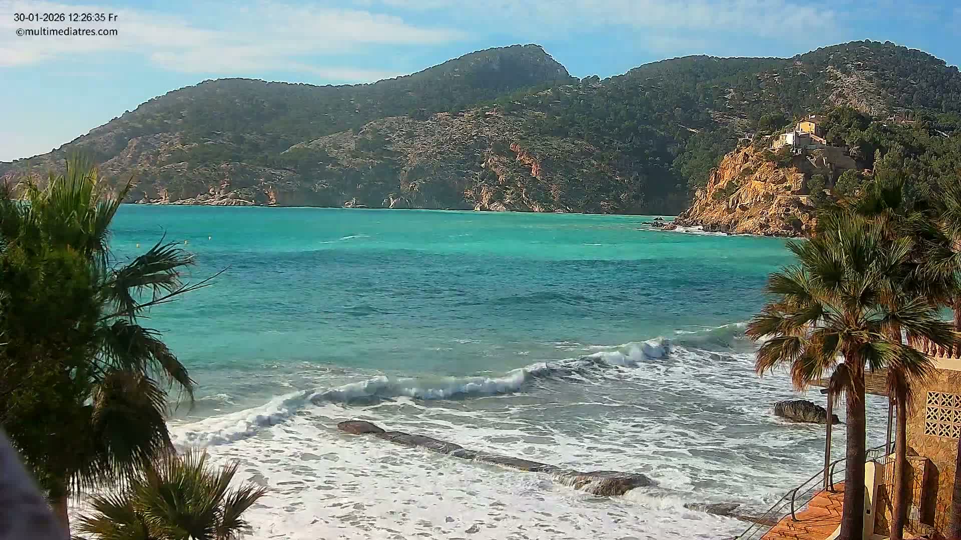 Mallorca, Camp de Mar Roca Coast  Live Cam - Sierra de Tramontana, Mallorca, Islas Baleares (Balearic Islands), Spain