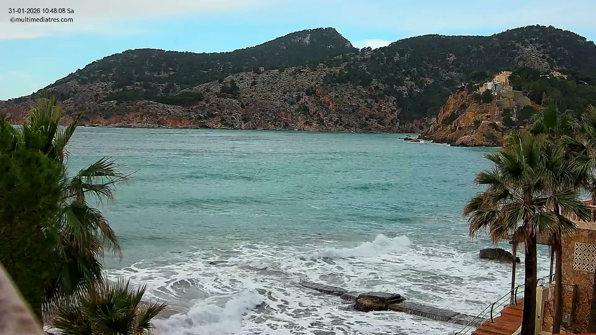 Mallorca, Camp de Mar Roca Coast  Live Cam - Sierra de Tramontana, Mallorca, Islas Baleares (Balearic Islands), Spain