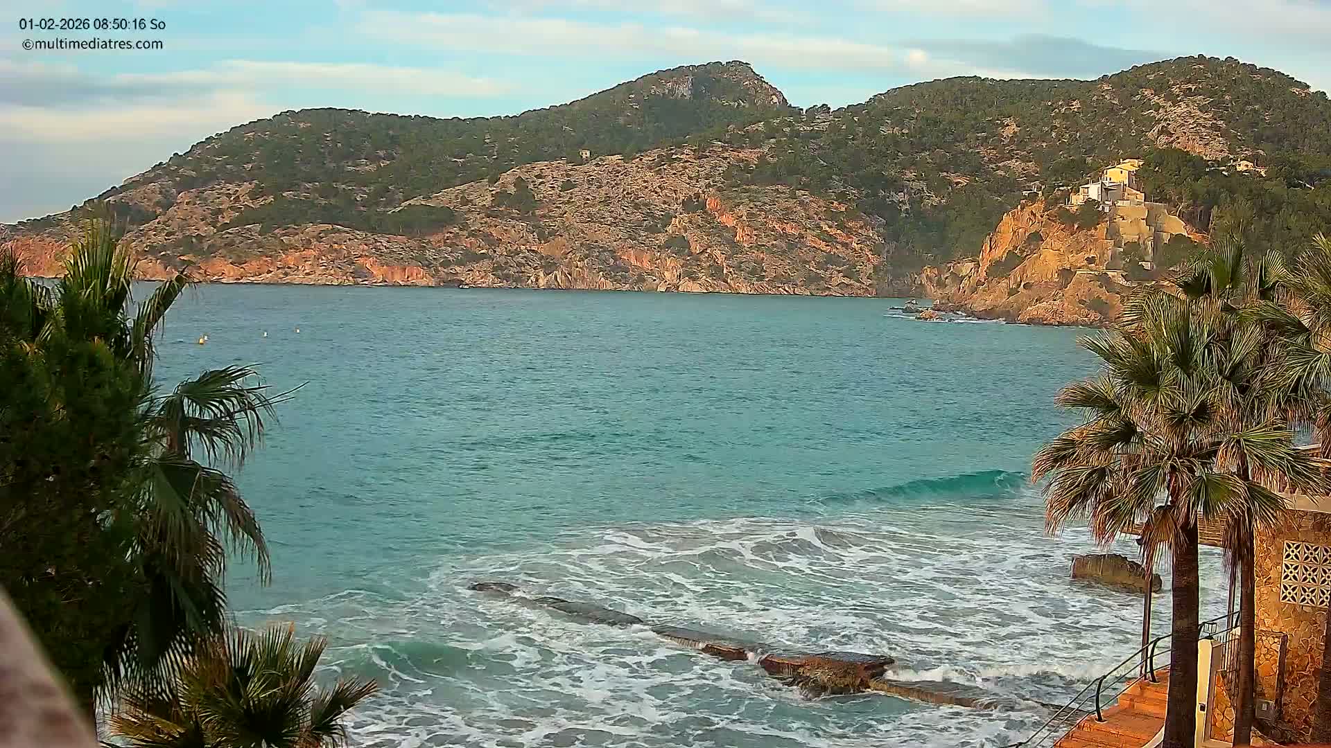 Mallorca, Camp de Mar Roca Coast  Live Cam - Sierra de Tramontana, Mallorca, Islas Baleares (Balearic Islands), Spain