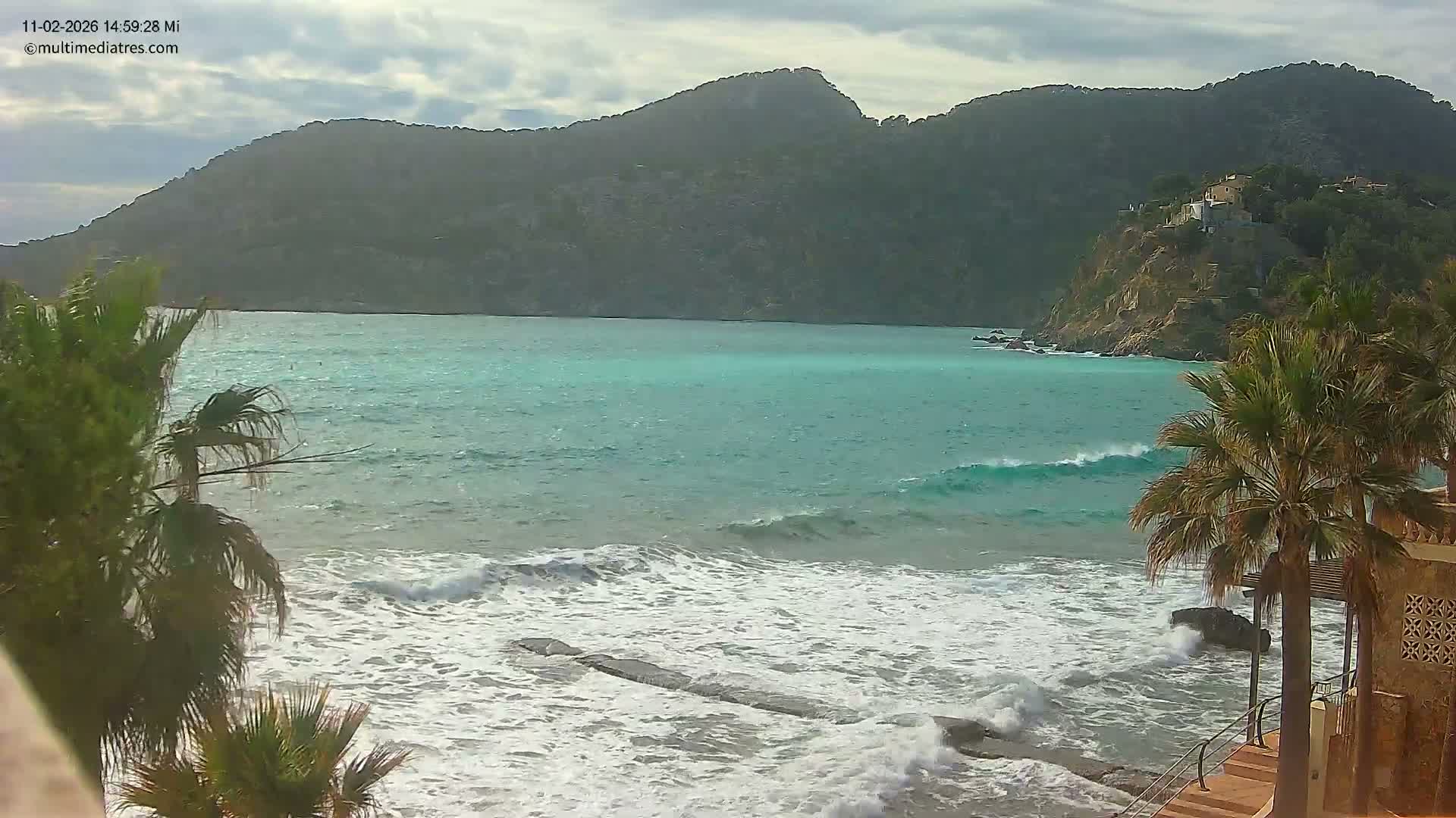 Mallorca, Camp de Mar Roca Coast  Live Cam - Sierra de Tramontana, Mallorca, Islas Baleares (Balearic Islands), Spain