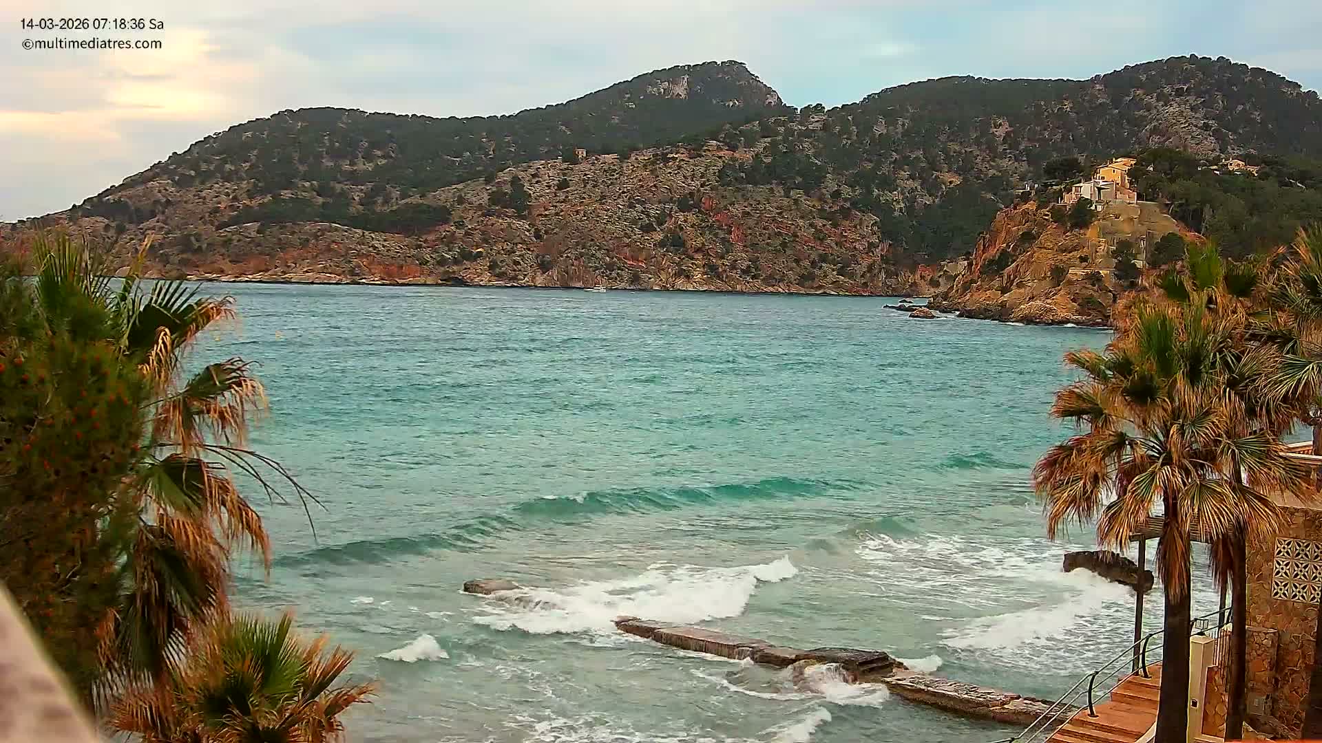 Mallorca, Camp de Mar Roca Coast  Live Cam - Sierra de Tramontana, Mallorca, Islas Baleares (Balearic Islands), Spain