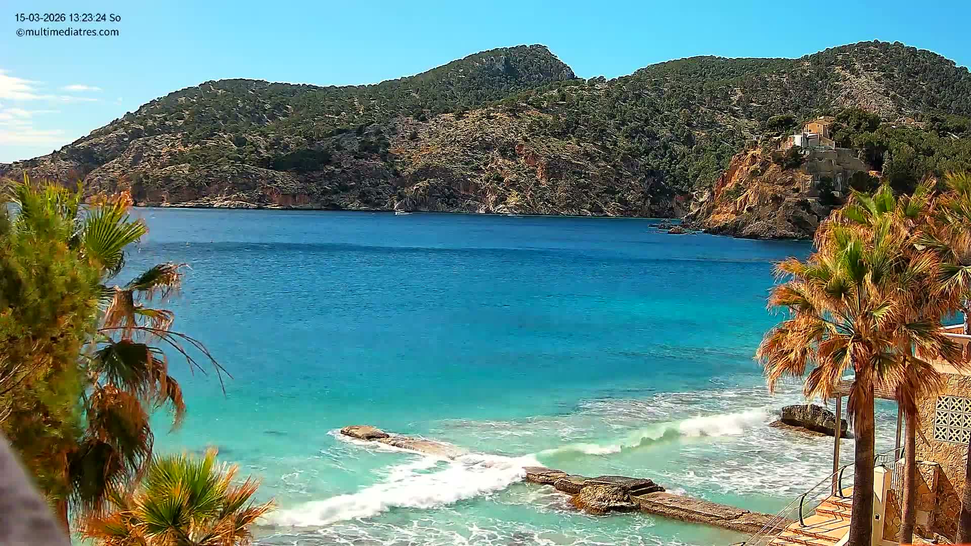 Mallorca, Camp de Mar Roca Coast  Live Cam - Sierra de Tramontana, Mallorca, Islas Baleares (Balearic Islands), Spain