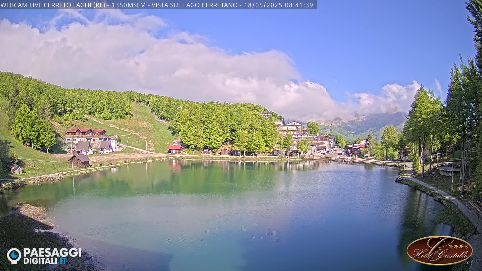 Cerreto Laghi Lake & Alpe di Succiso (Alp of Succiso Mount) Panaromic Live Cam -  Reggio Emilia, Emilia-Romagna, Italy