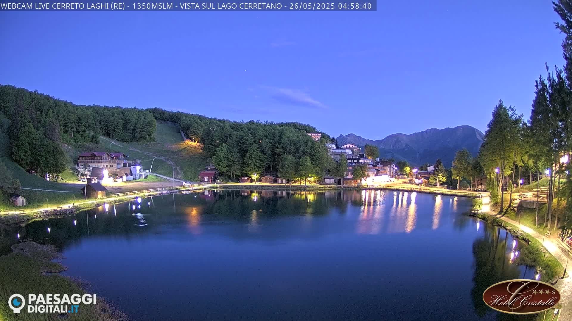 Cerreto Laghi Lake & Alpe di Succiso (Alp of Succiso Mount) Panaromic Live Cam -  Reggio Emilia, Emilia-Romagna, Italy