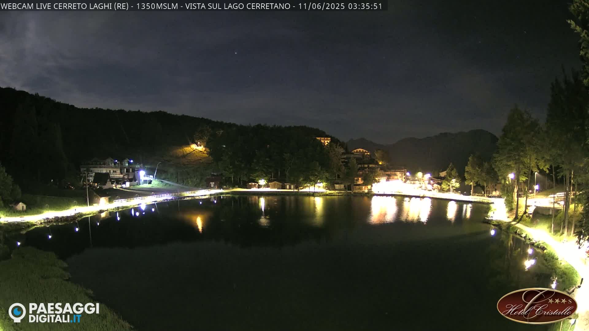 Cerreto Laghi Lake & Alpe di Succiso (Alp of Succiso Mount) Panaromic Live Cam -  Reggio Emilia, Emilia-Romagna, Italy