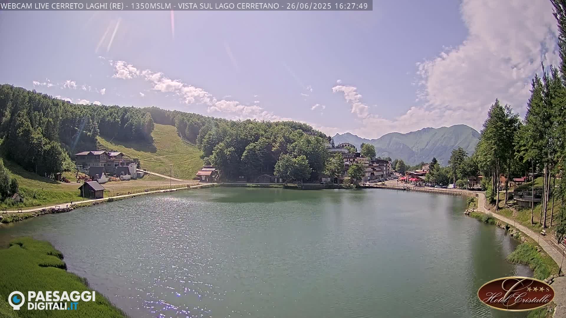 Cerreto Laghi Lake & Alpe di Succiso (Alp of Succiso Mount) Panaromic Live Cam -  Reggio Emilia, Emilia-Romagna, Italy