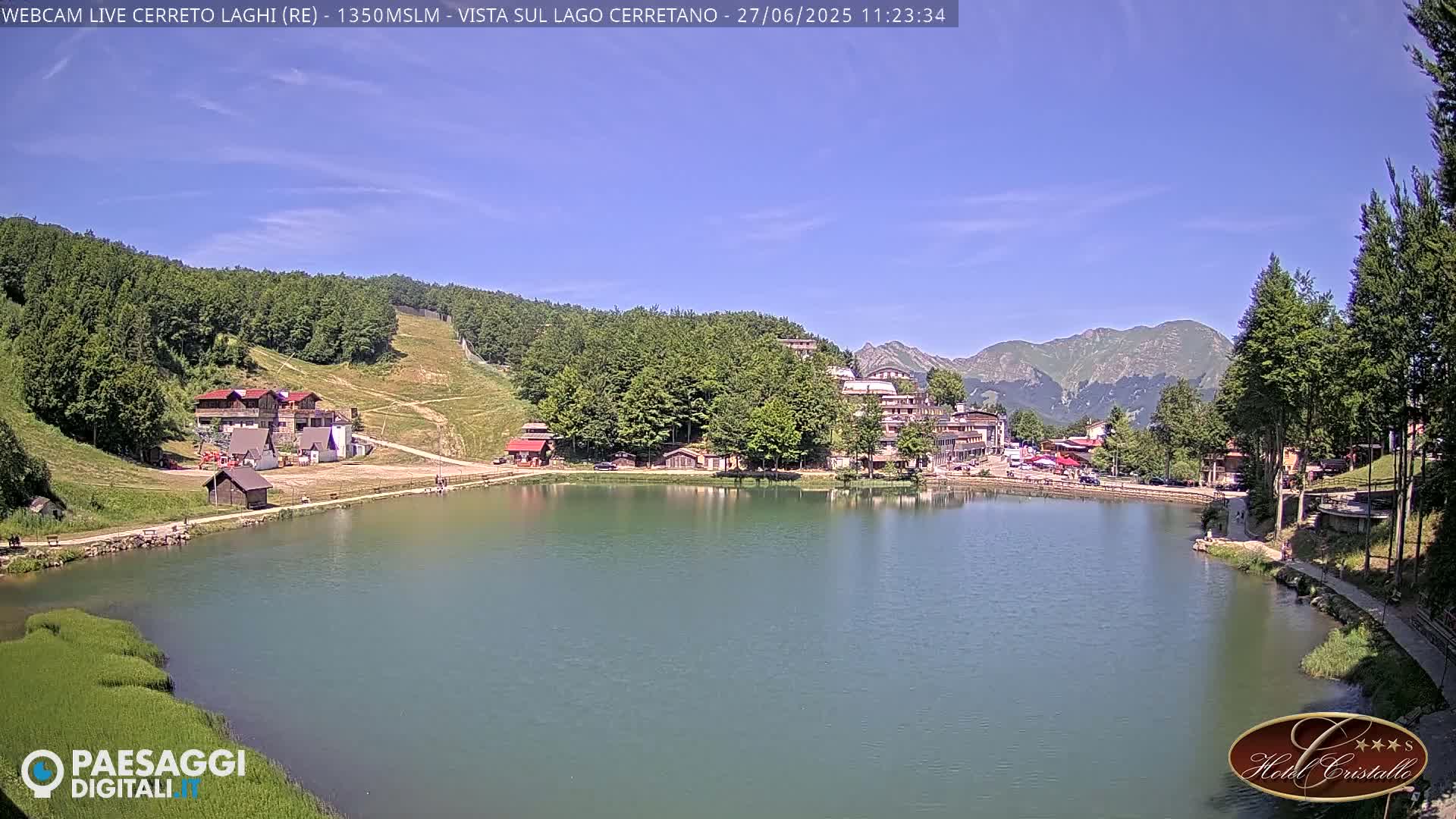 Cerreto Laghi Lake & Alpe di Succiso (Alp of Succiso Mount) Panaromic Live Cam -  Reggio Emilia, Emilia-Romagna, Italy